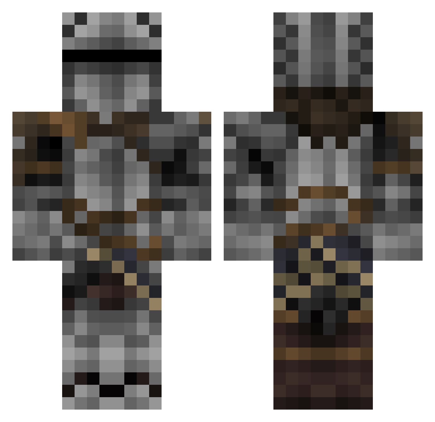 longbreadstick7 Minecraft skin, front and back view