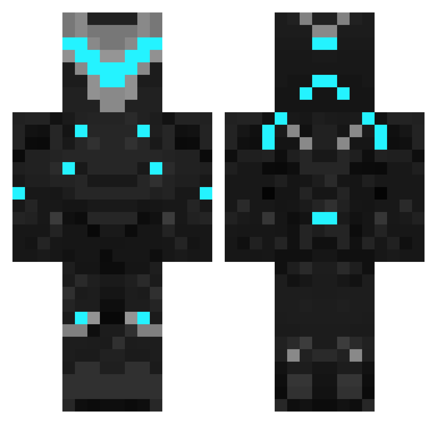 snipperr Minecraft skin, front and back view