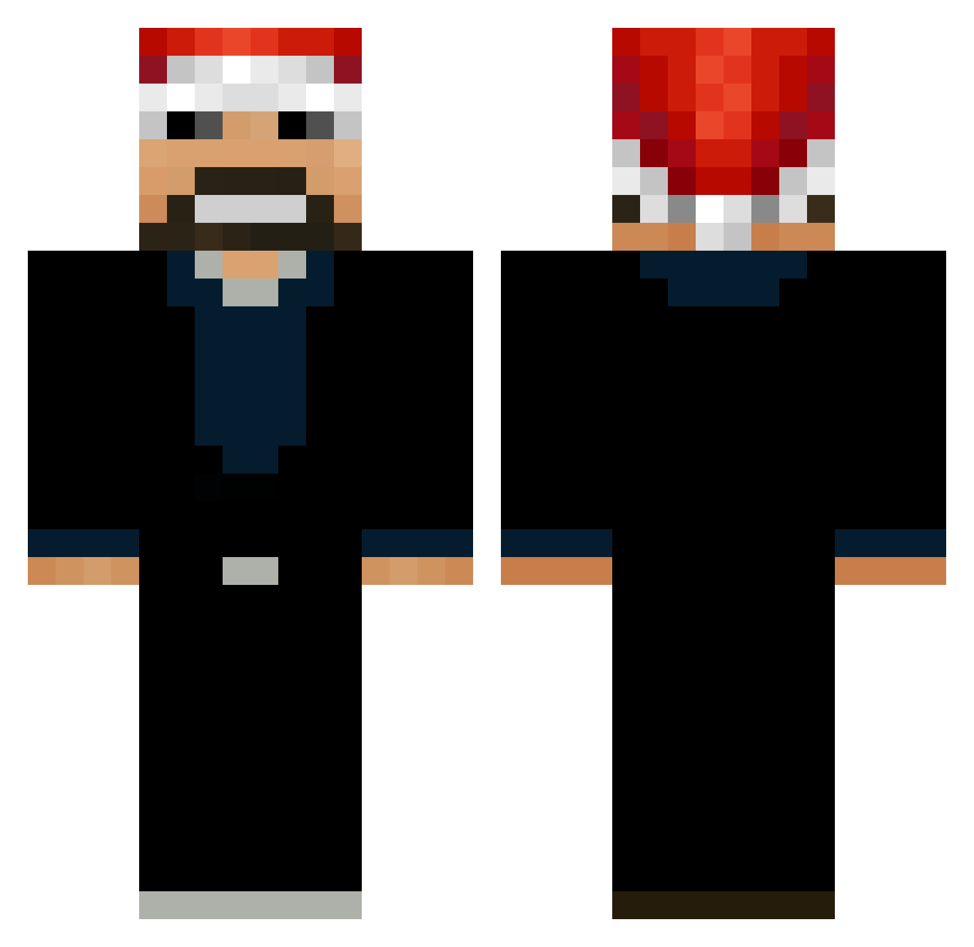 Solenoids Minecraft skin, front and back view
