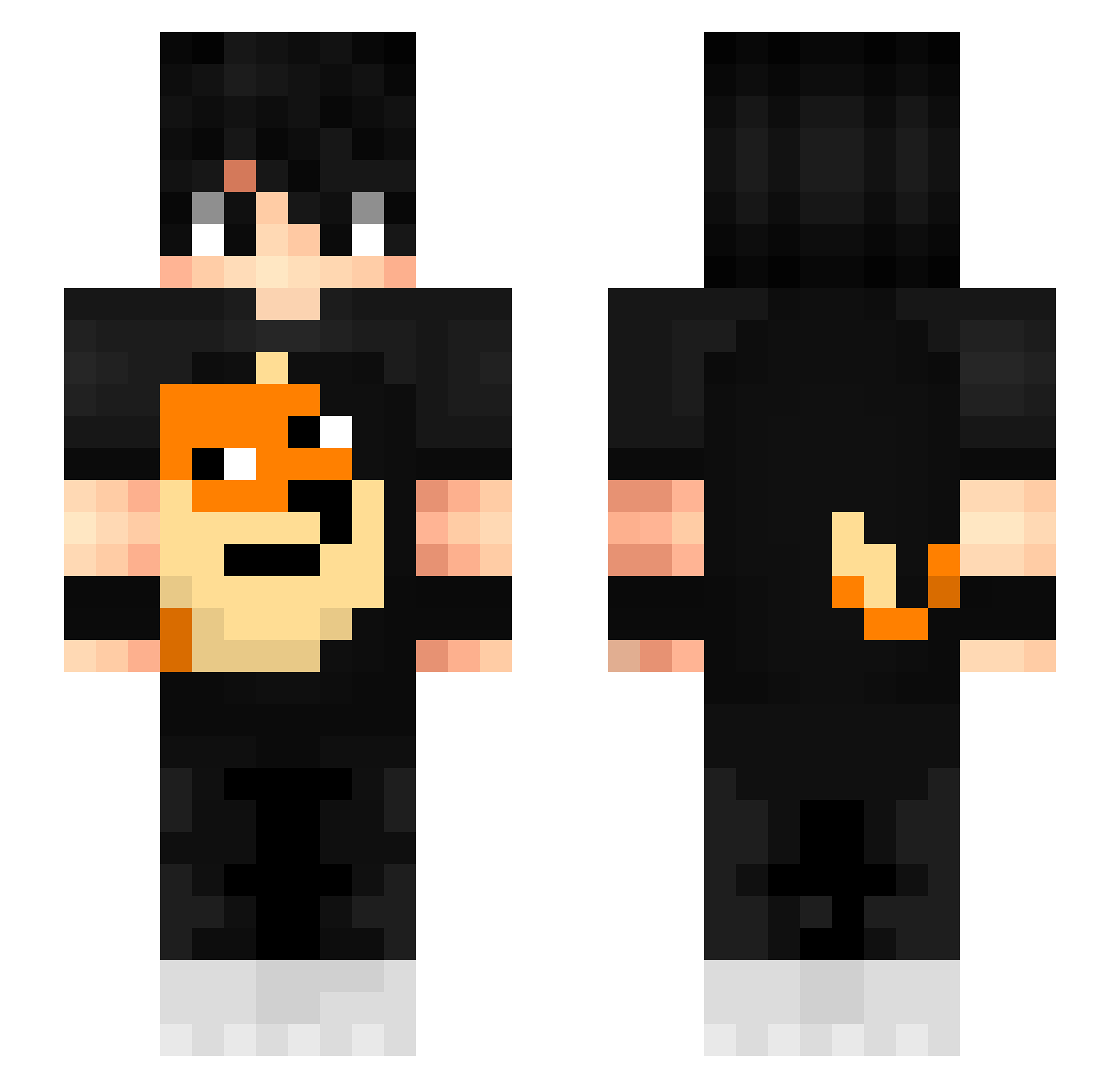 DogeUp Minecraft skin, front and back view
