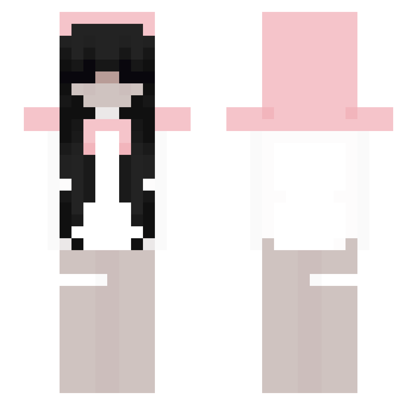 interschool Minecraft skin, front and back view