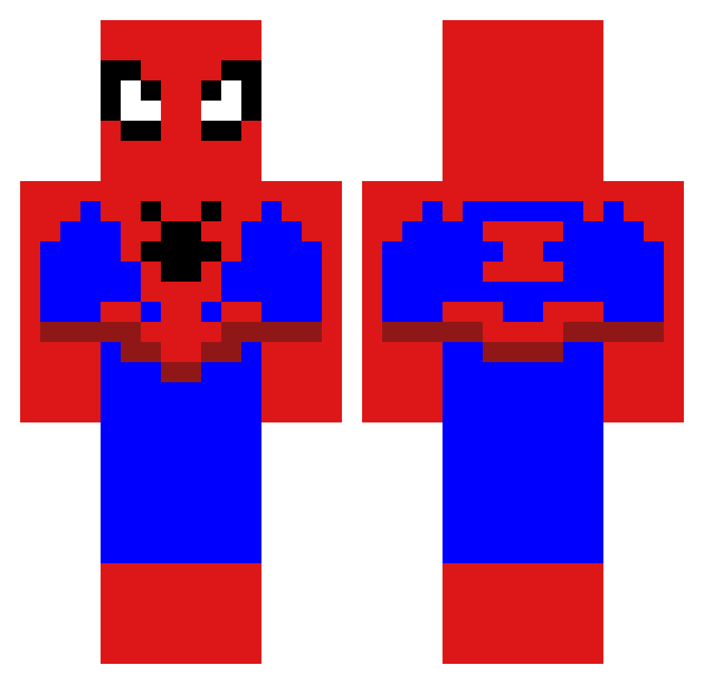 SpiderMonki4 Minecraft skin, front and back view