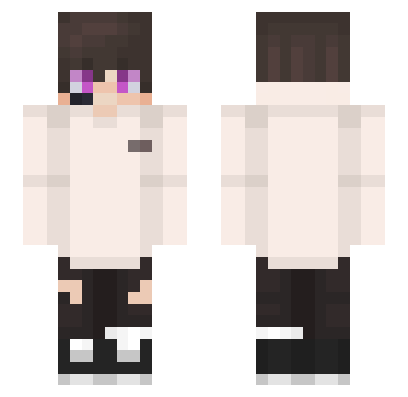 video_gamer Minecraft skin, front and back view
