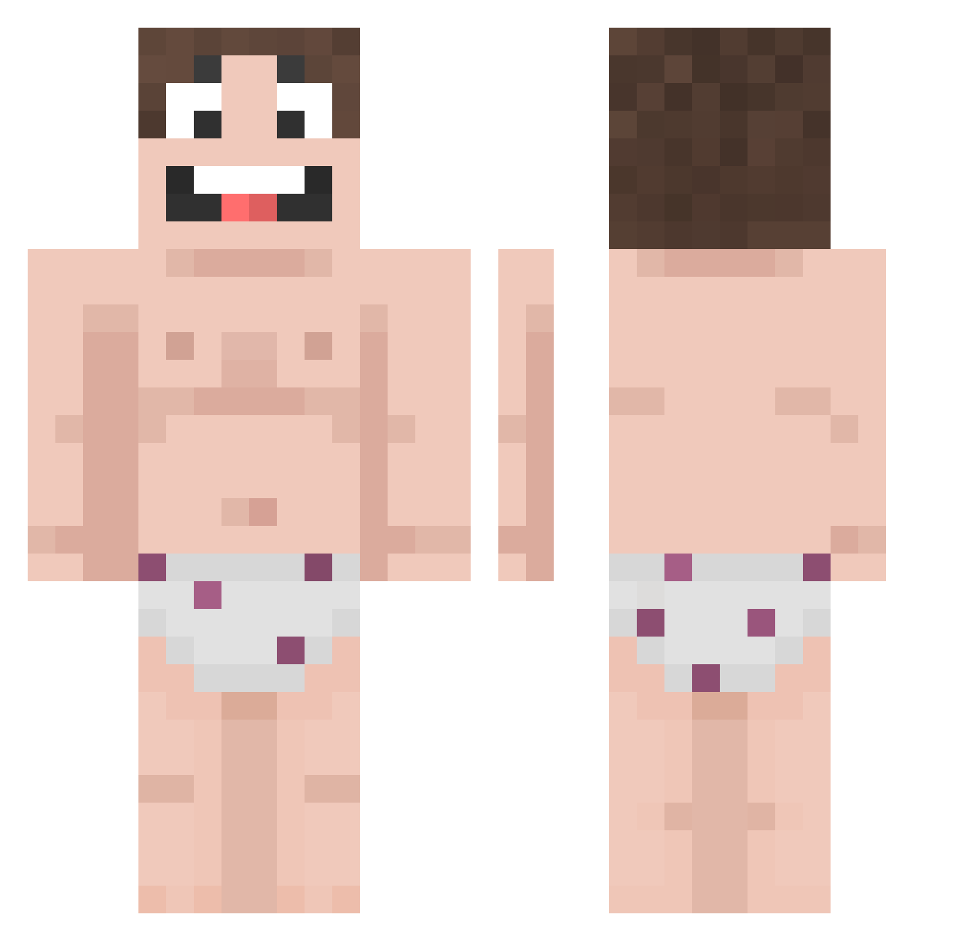 Peach_BLM Minecraft skin, front and back view