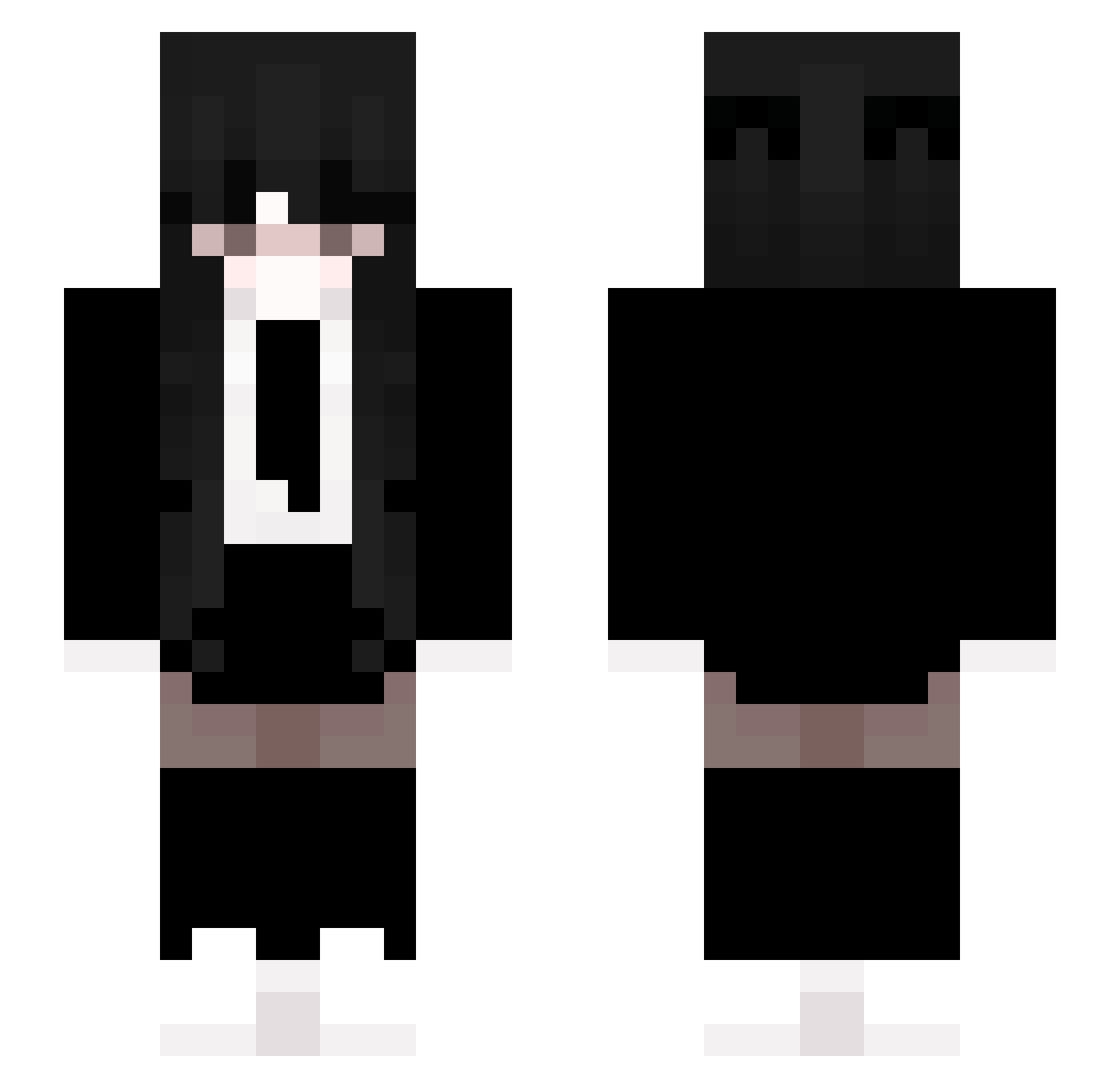 SheIsAVampireBAT Minecraft skin, front and back view