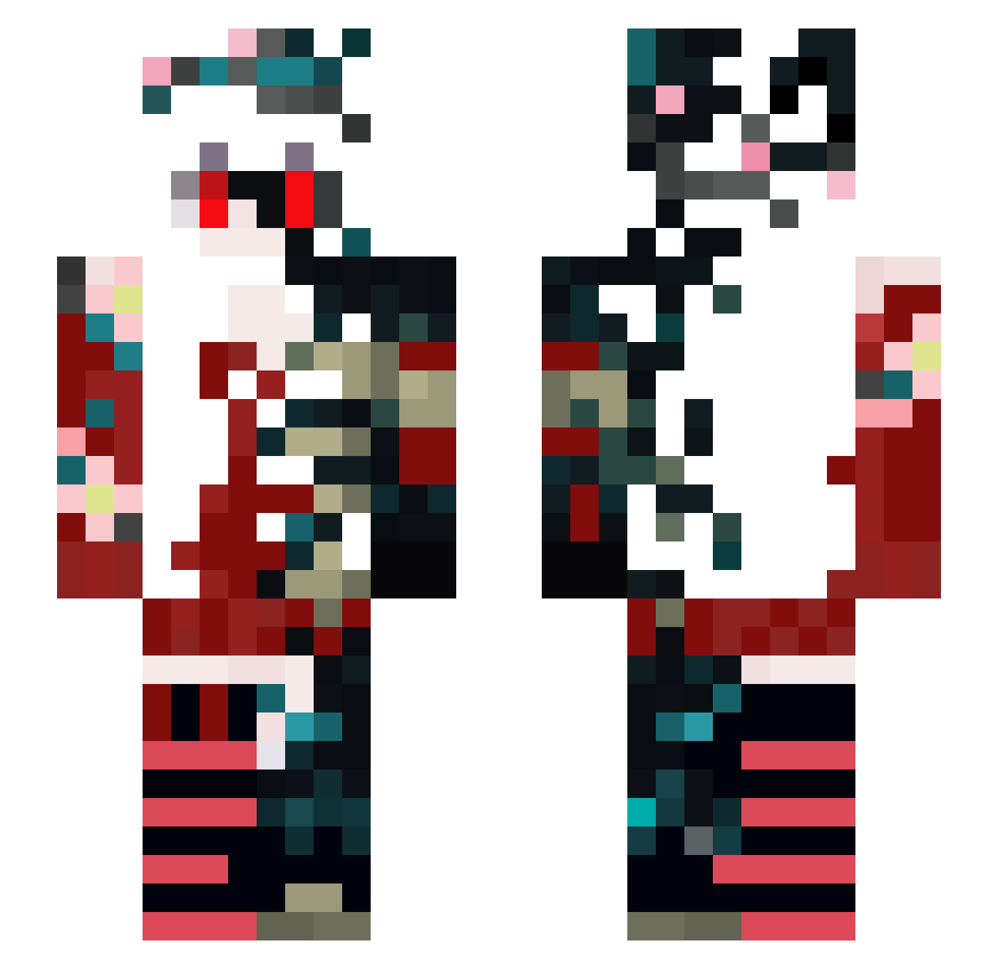 snowkatmc Minecraft skin, front and back view