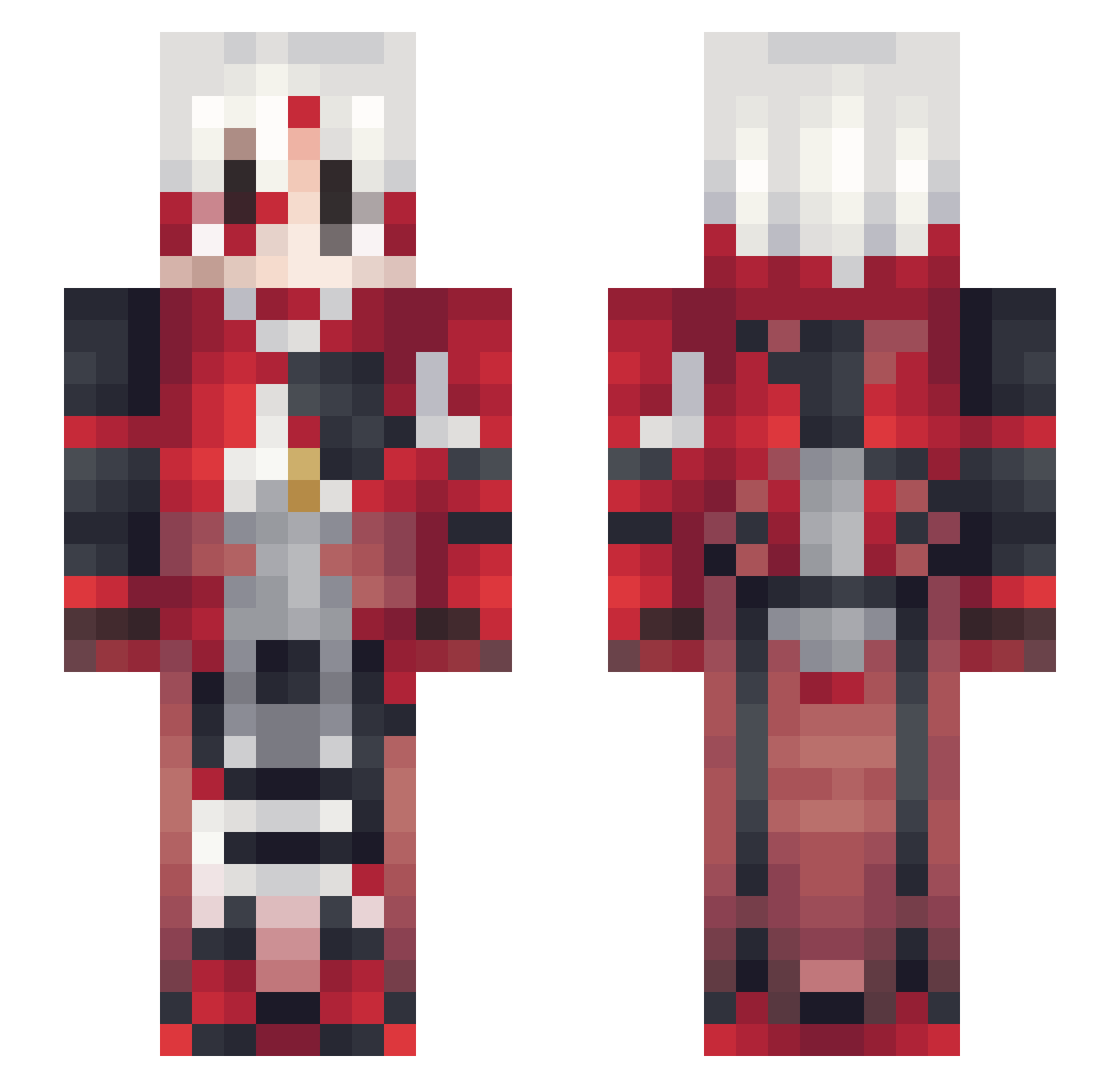 Maxib555 Minecraft skin, front and back view