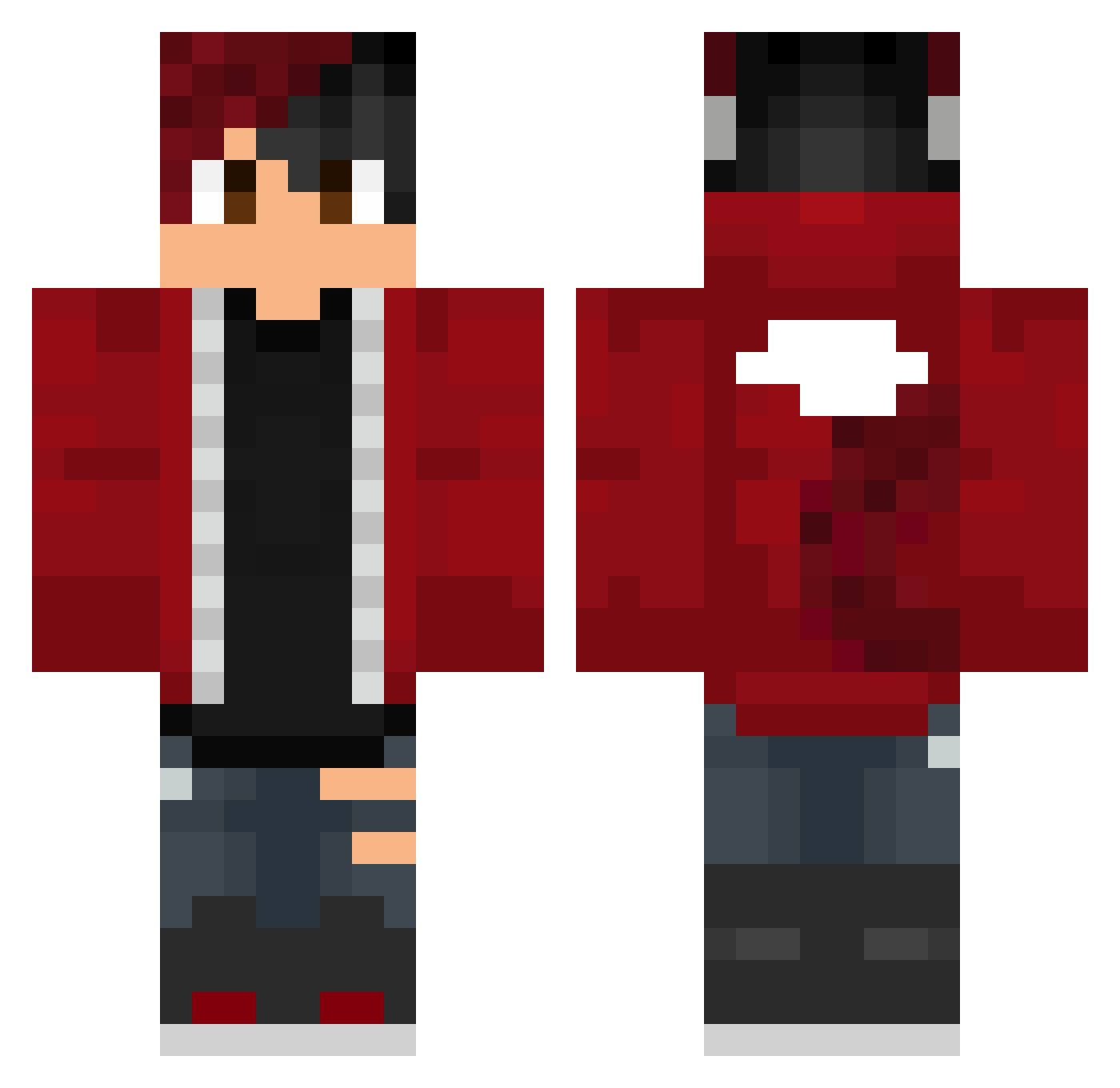 Sinha717 Minecraft skin, front and back view