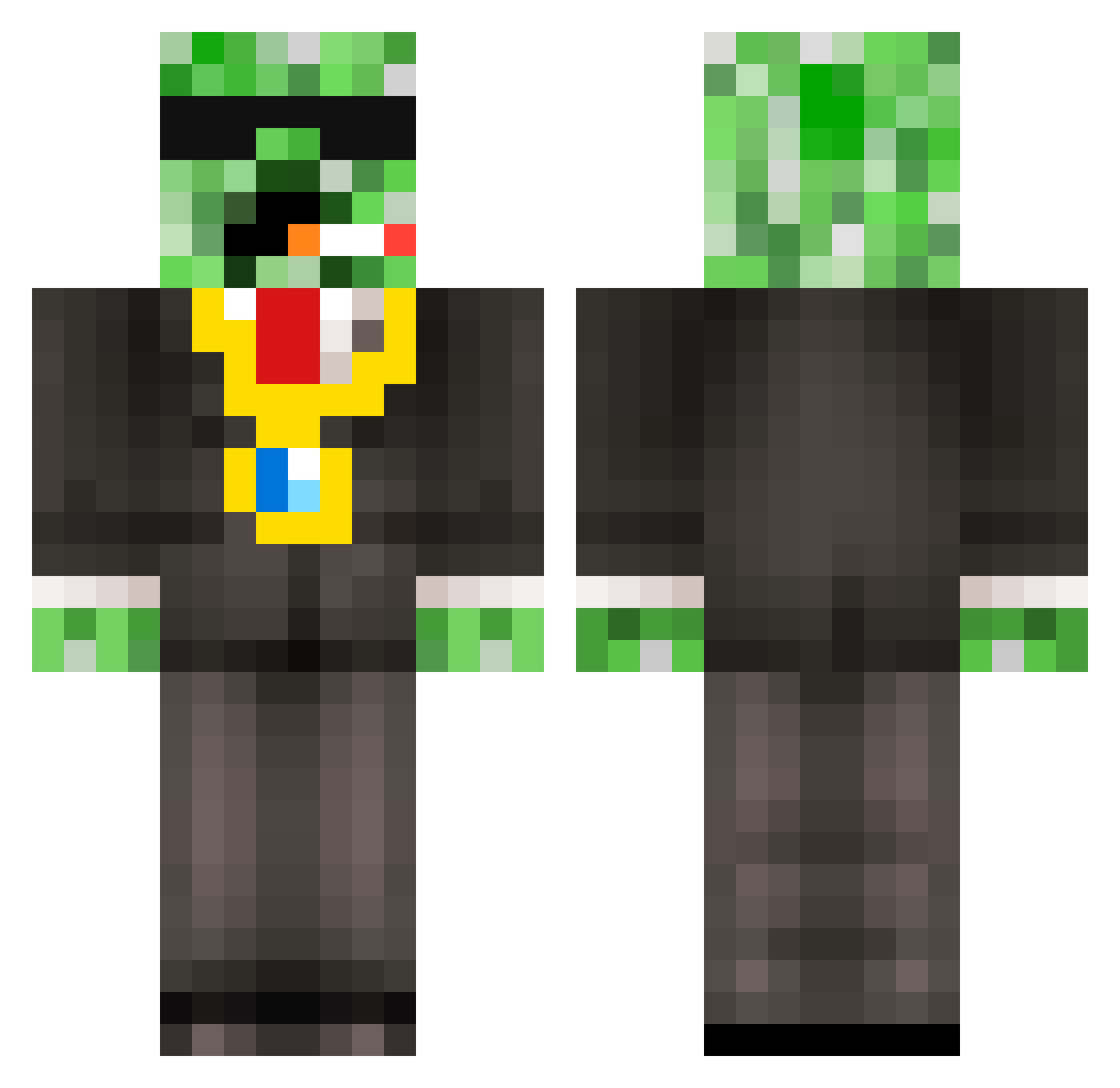 OsmiornicaNatala Minecraft skin, front and back view