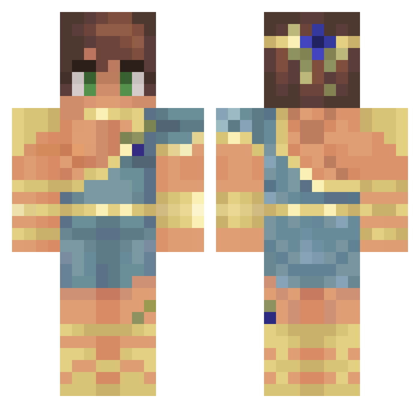 PeppermintHygge Minecraft skin, front and back view