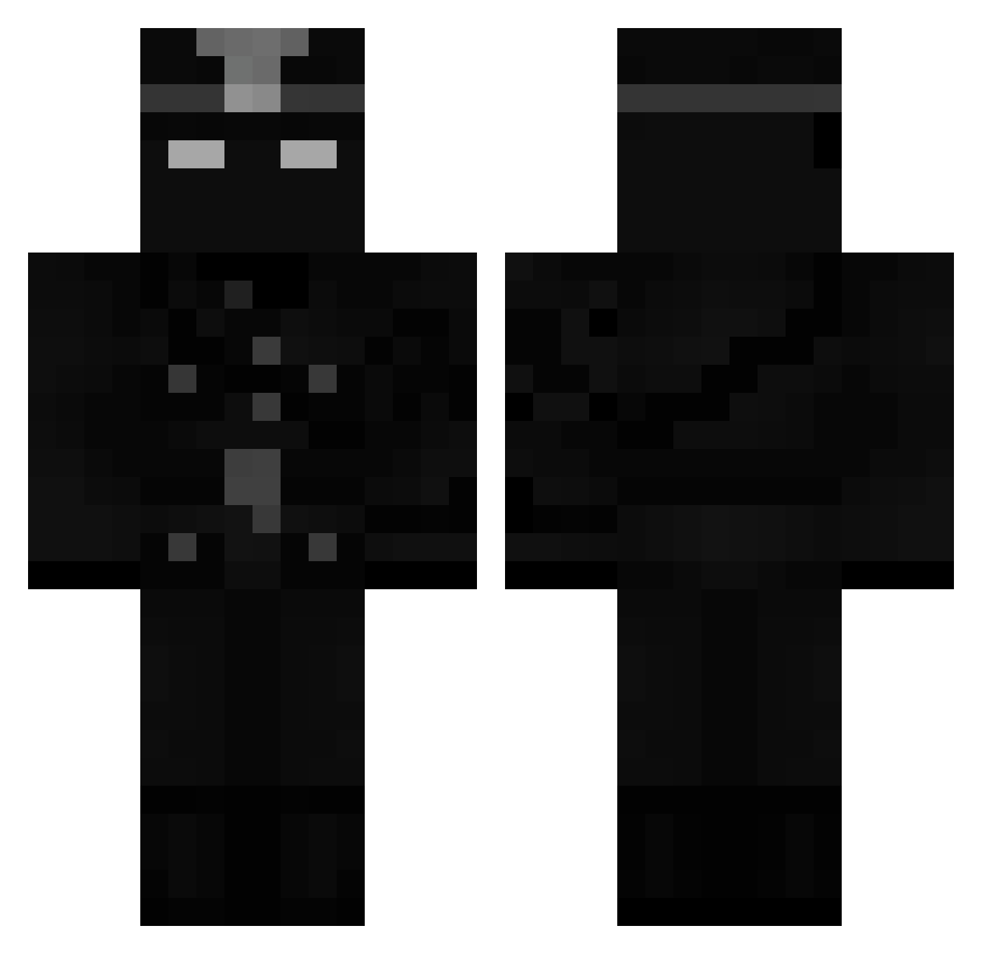 Bamboucharmant Minecraft skin, front and back view