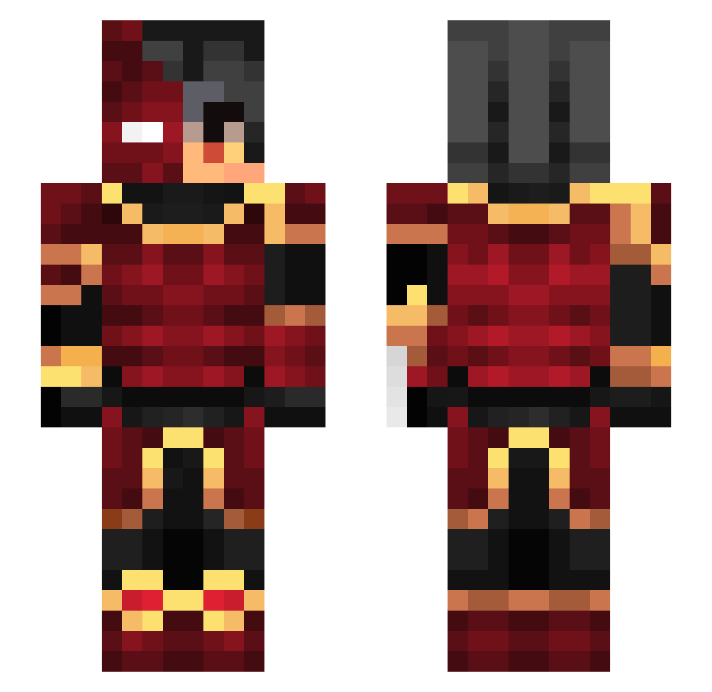 solocon Minecraft skin, front and back view