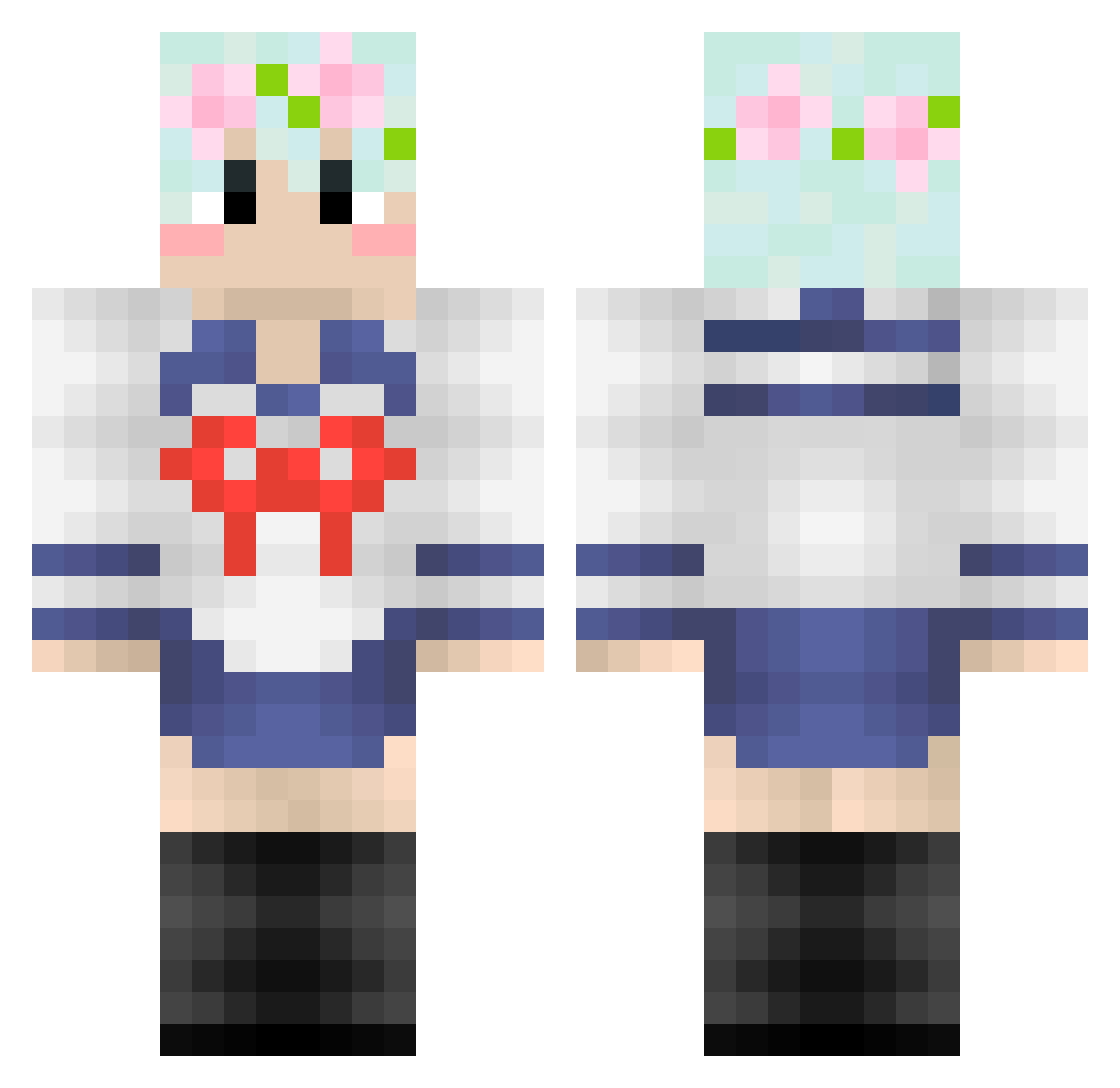 Glenn Minecraft skin, front and back view
