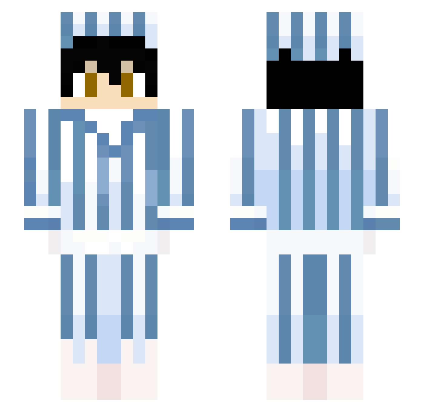 dozeallday Minecraft skin, front and back view
