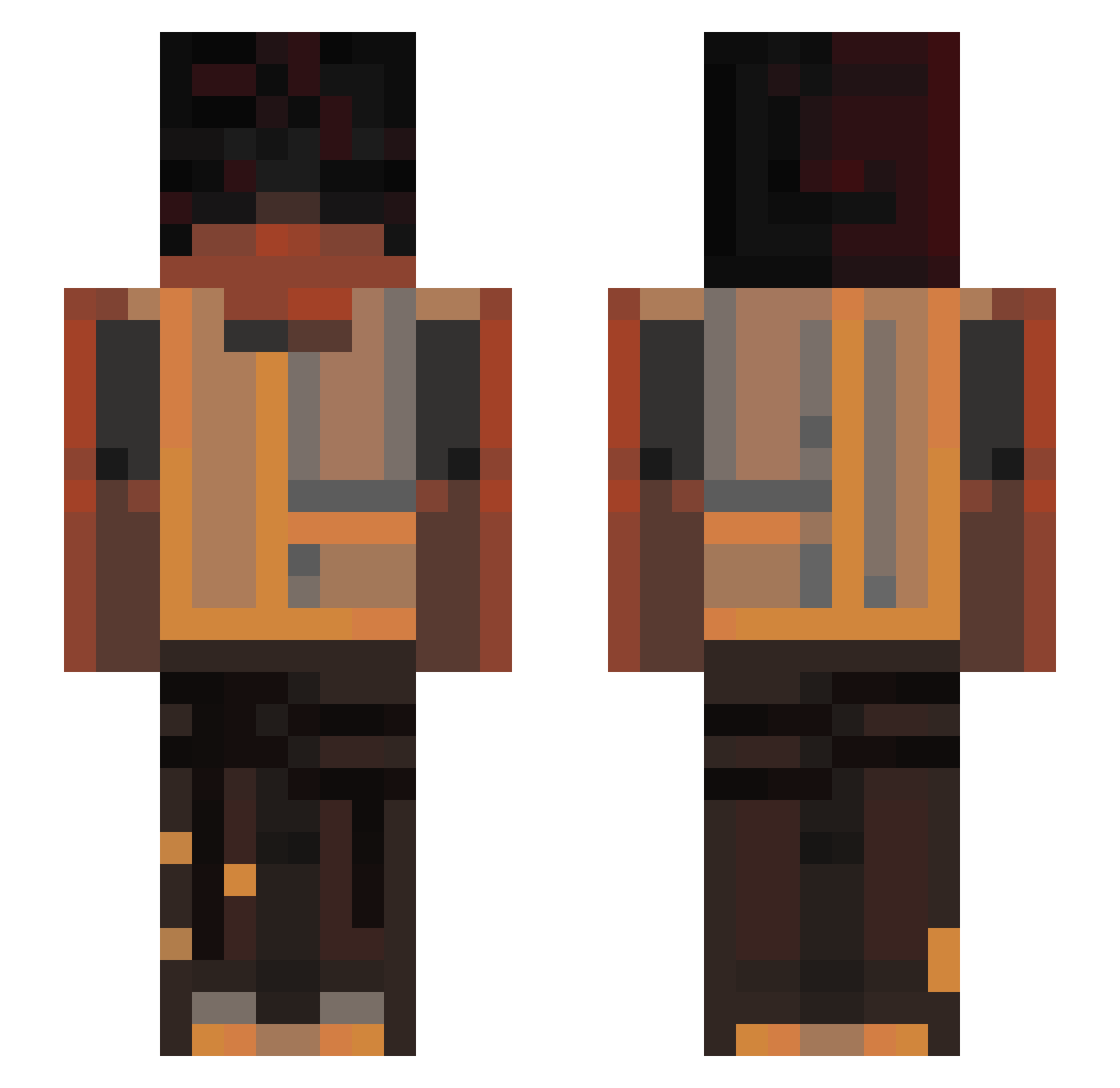 offtones Minecraft skin, front and back view