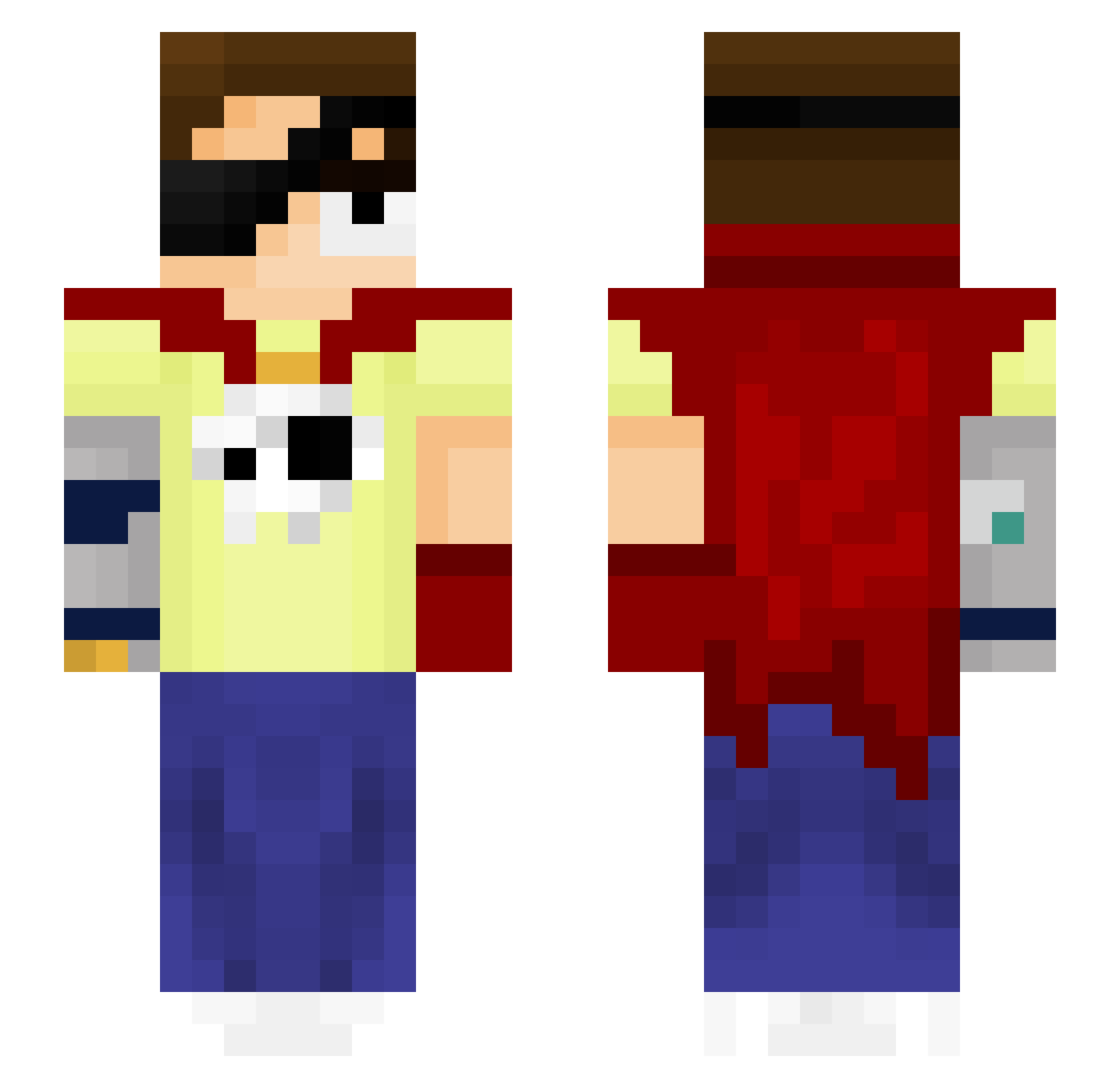 Geladinho_AP Minecraft skin, front and back view