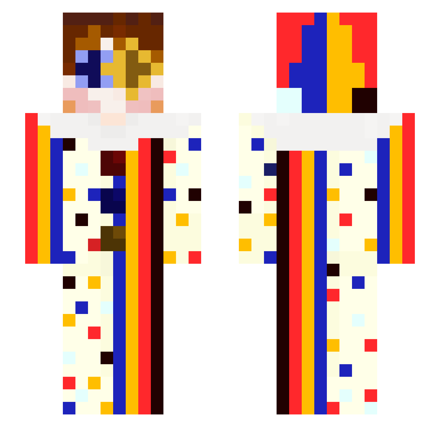 Purplellama1101 Minecraft skin, front and back view