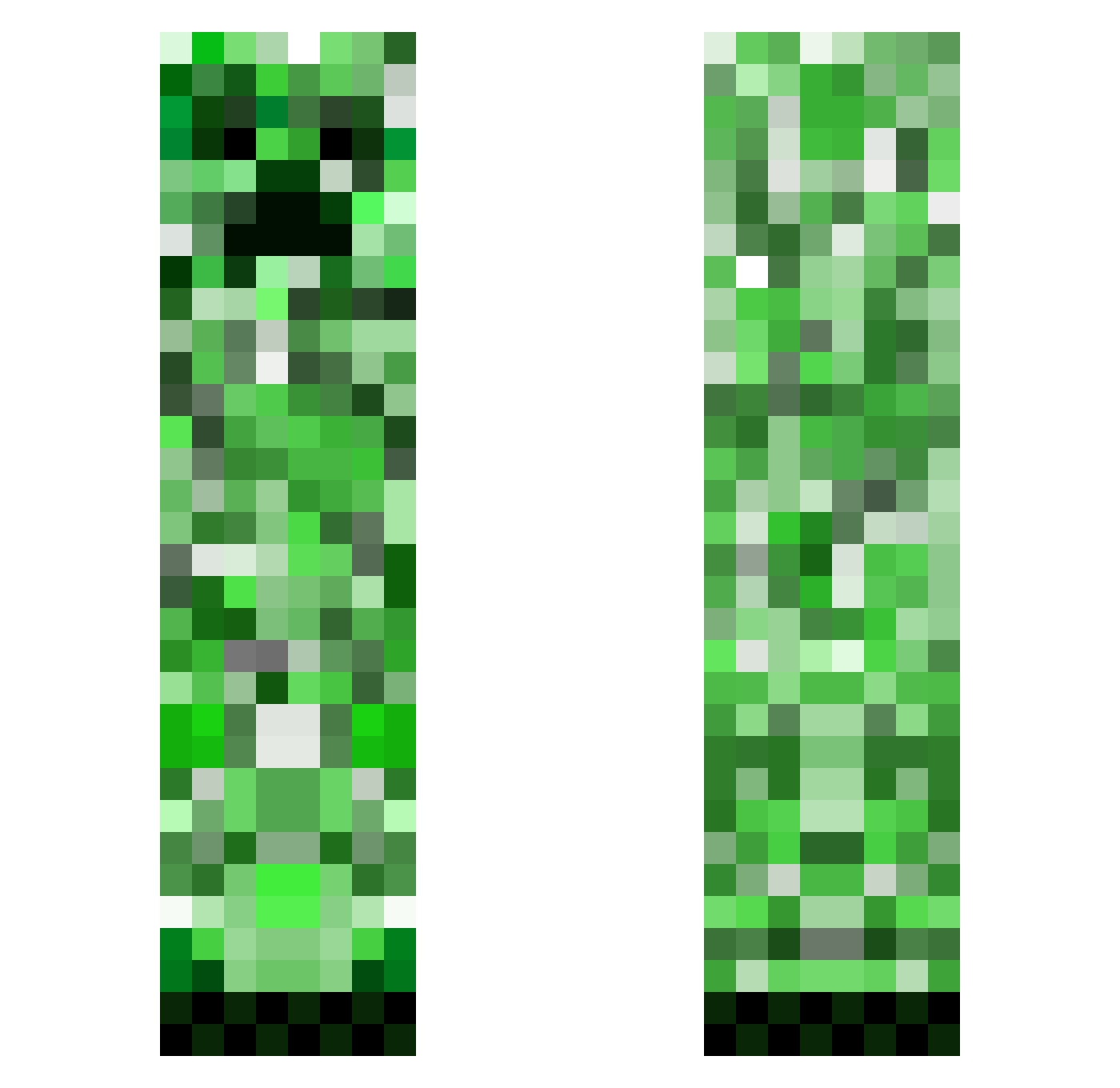 5ive7 Minecraft skin, front and back view