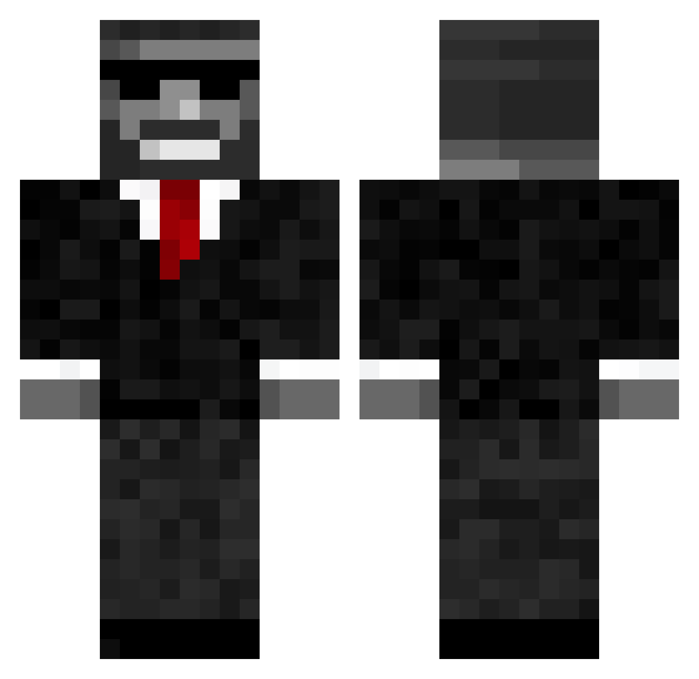 KuaPain Minecraft skin, front and back view