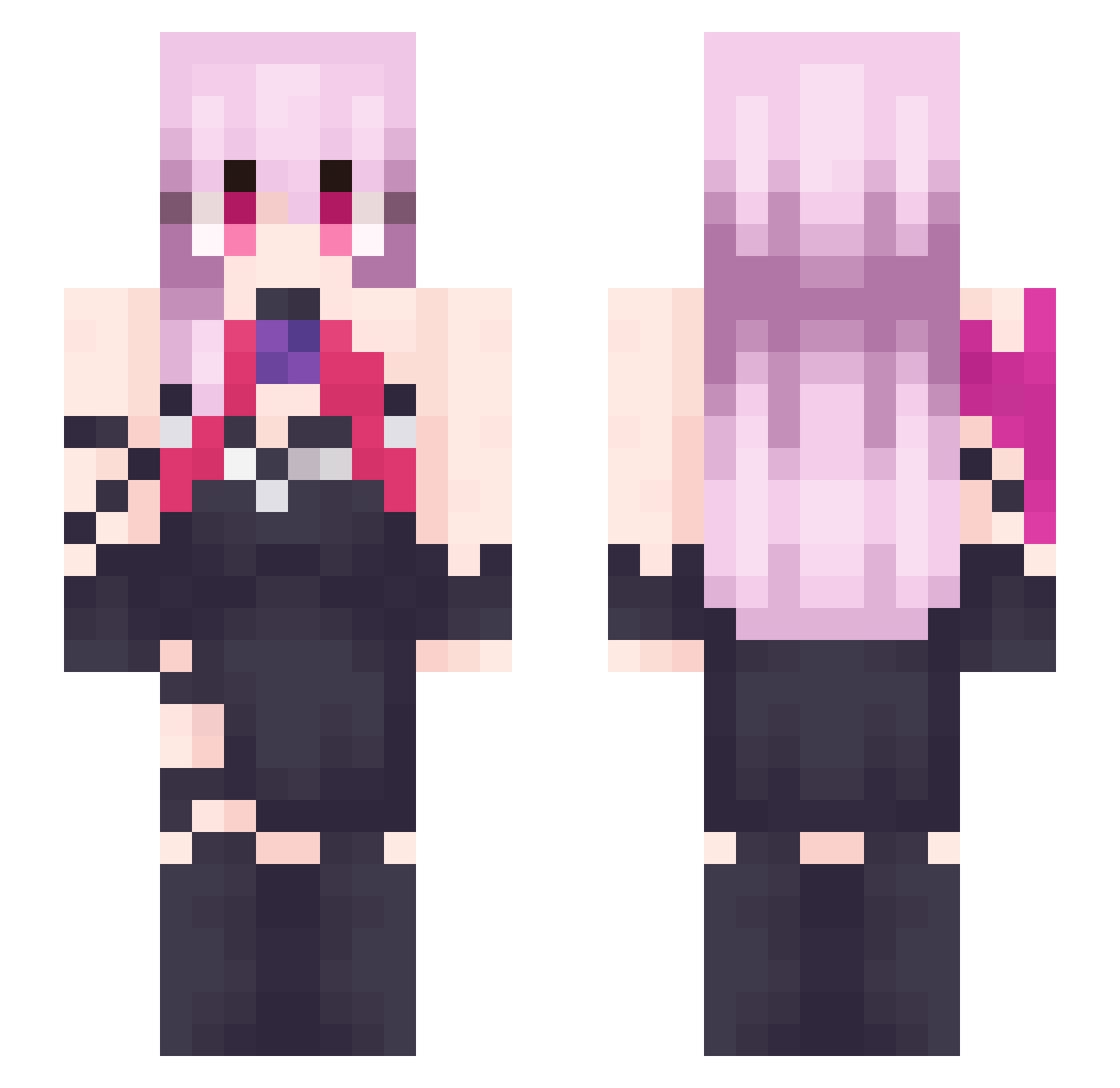 Danichuk Minecraft skin, front and back view