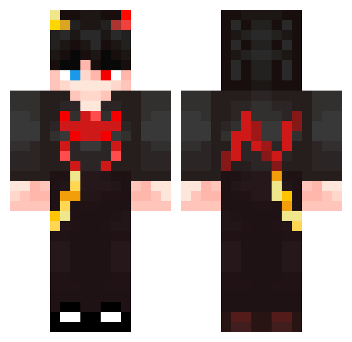 ReinGonJin Minecraft skin, front and back view
