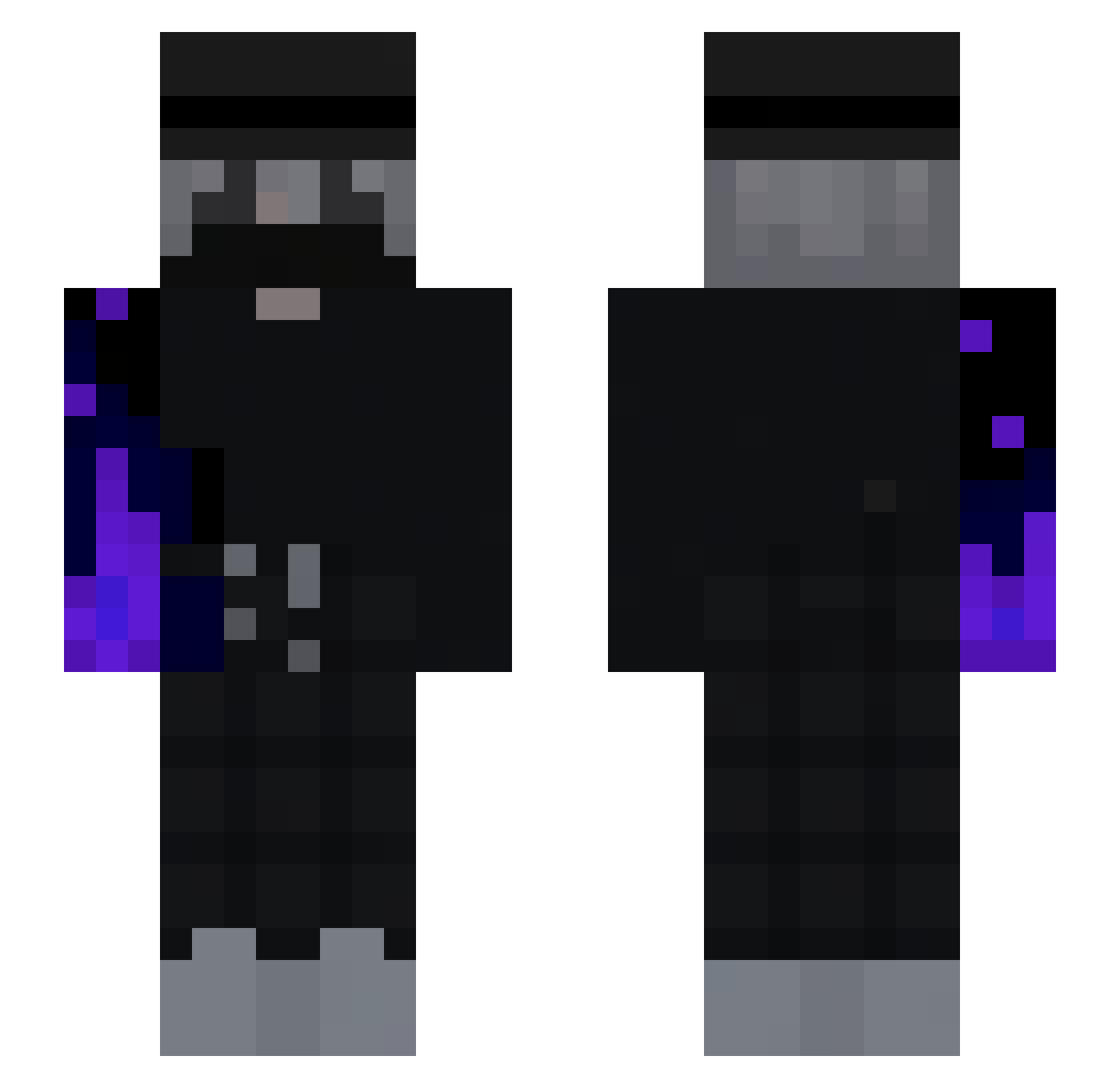 T3NTS Minecraft skin, front and back view