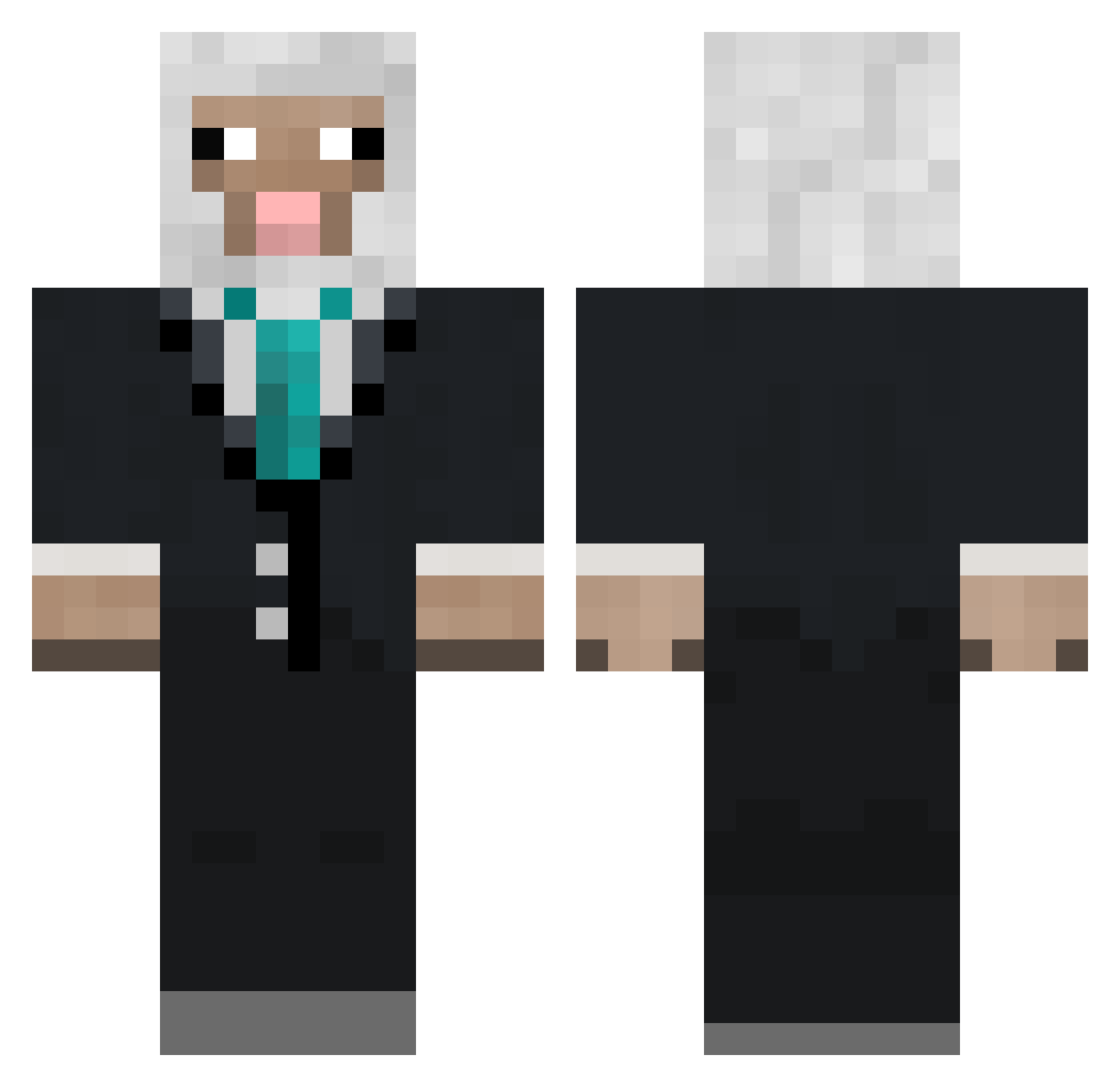 NaughtyNick958 Minecraft skin, front and back view