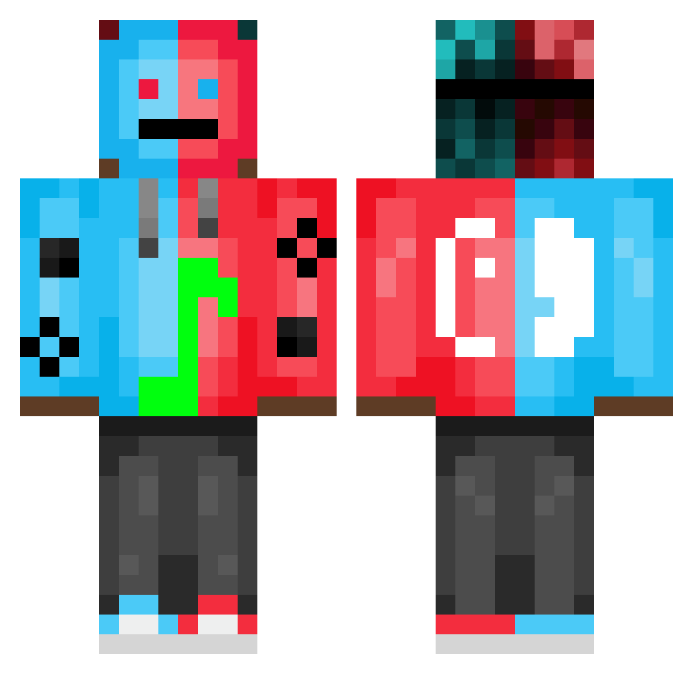Zenchino_MC Minecraft skin, front and back view