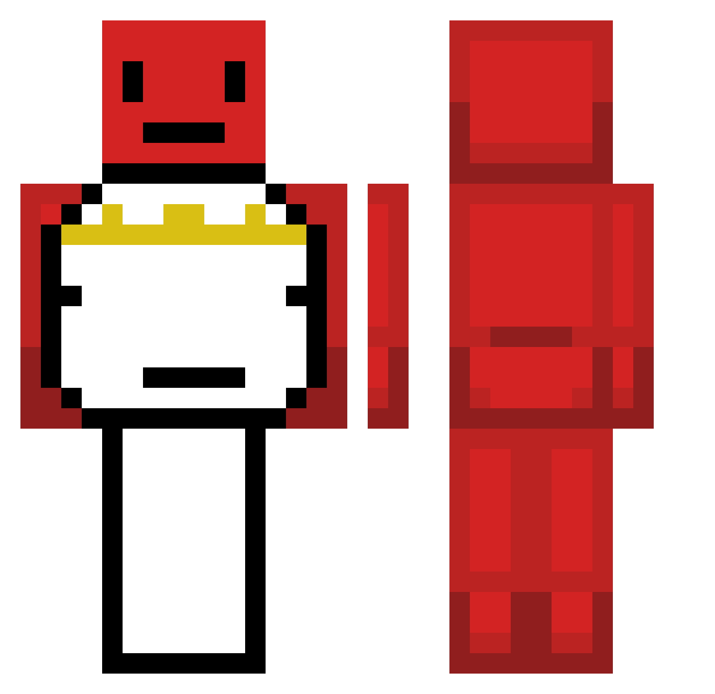 SqWeRx Minecraft skin, front and back view