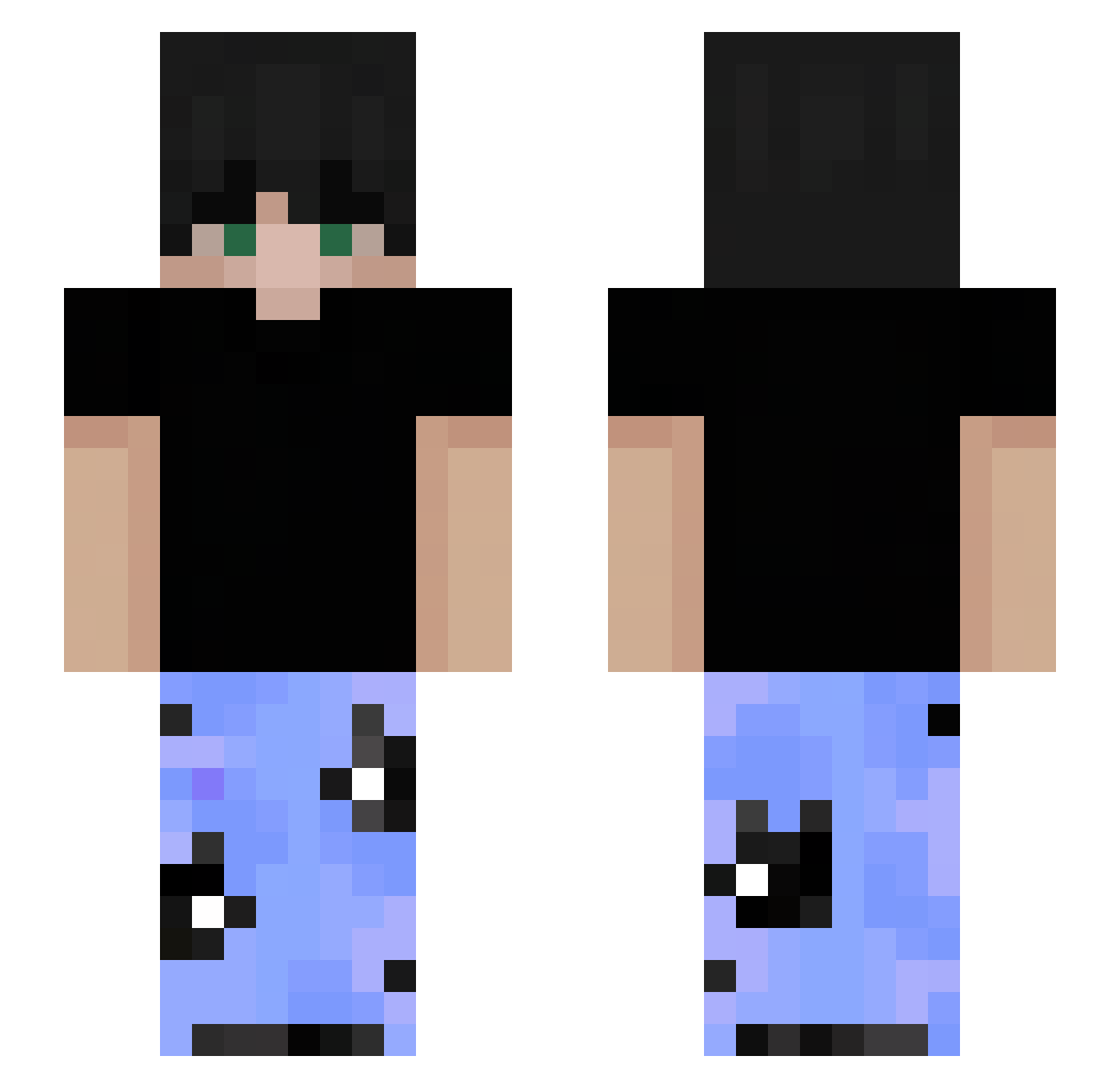 pf_888 Minecraft skin, front and back view