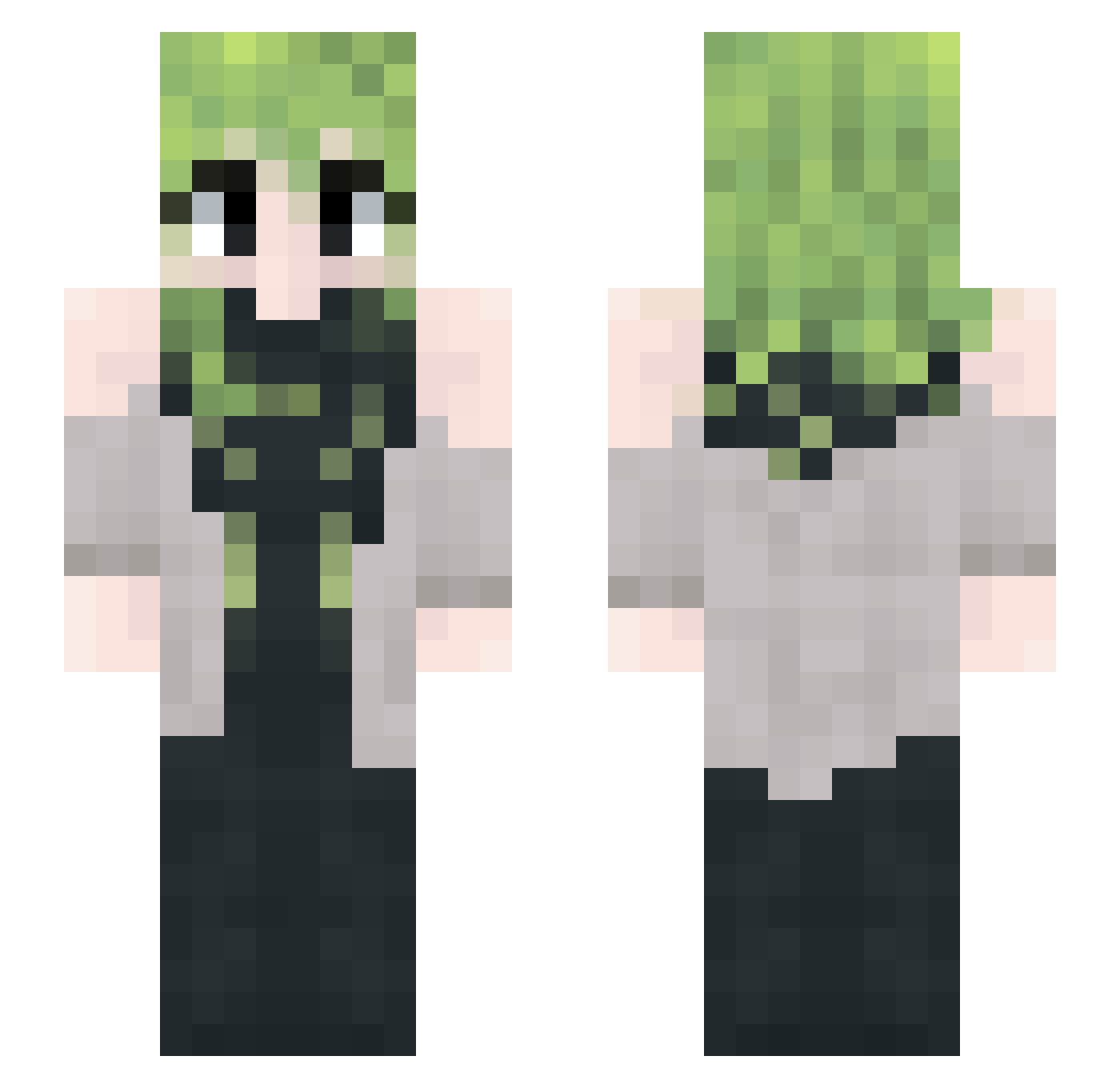 SoftSyntax Minecraft skin, front and back view