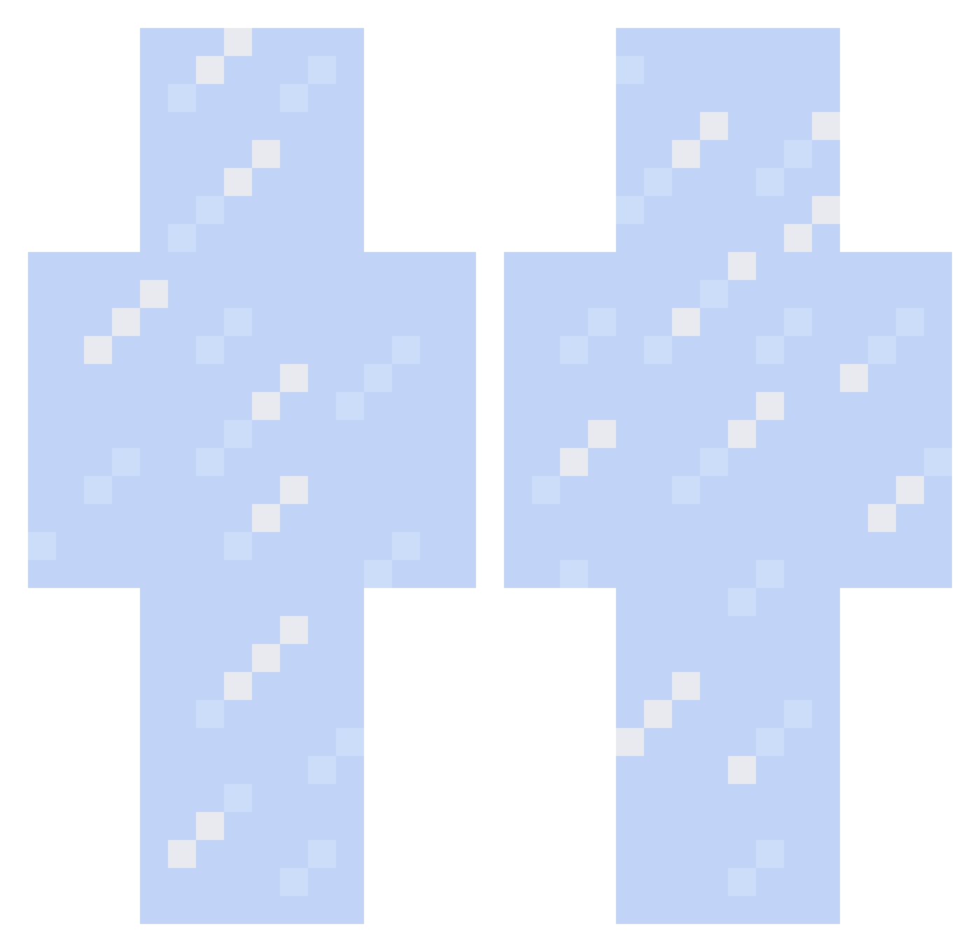 IceCubeBox26 Minecraft skin, front and back view