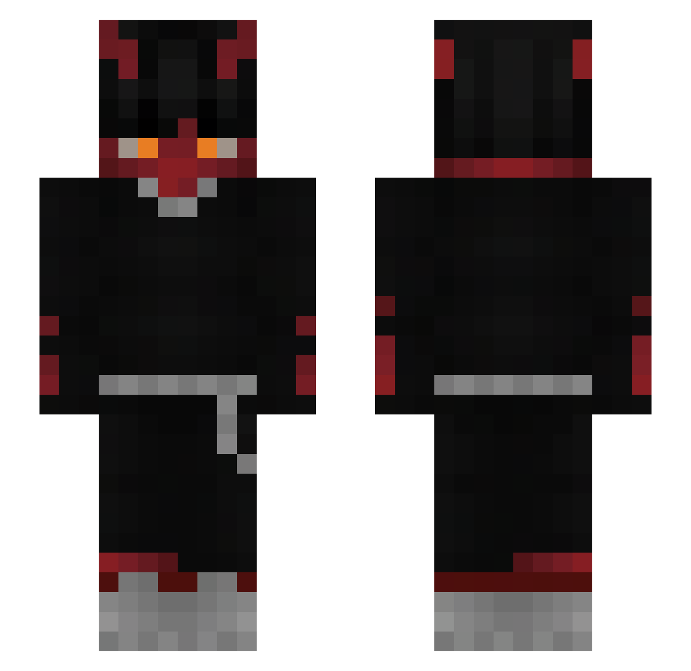x1Poisonx Minecraft skin, front and back view