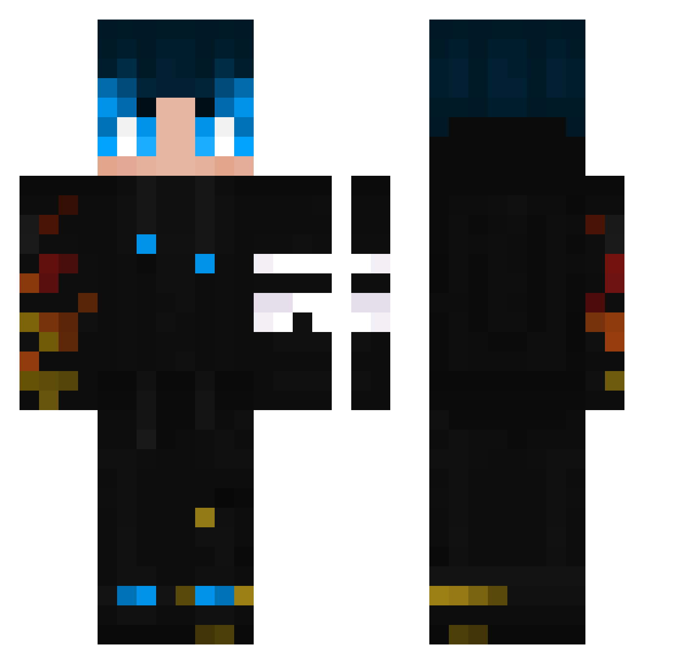 tealismeeeee Minecraft skin, front and back view