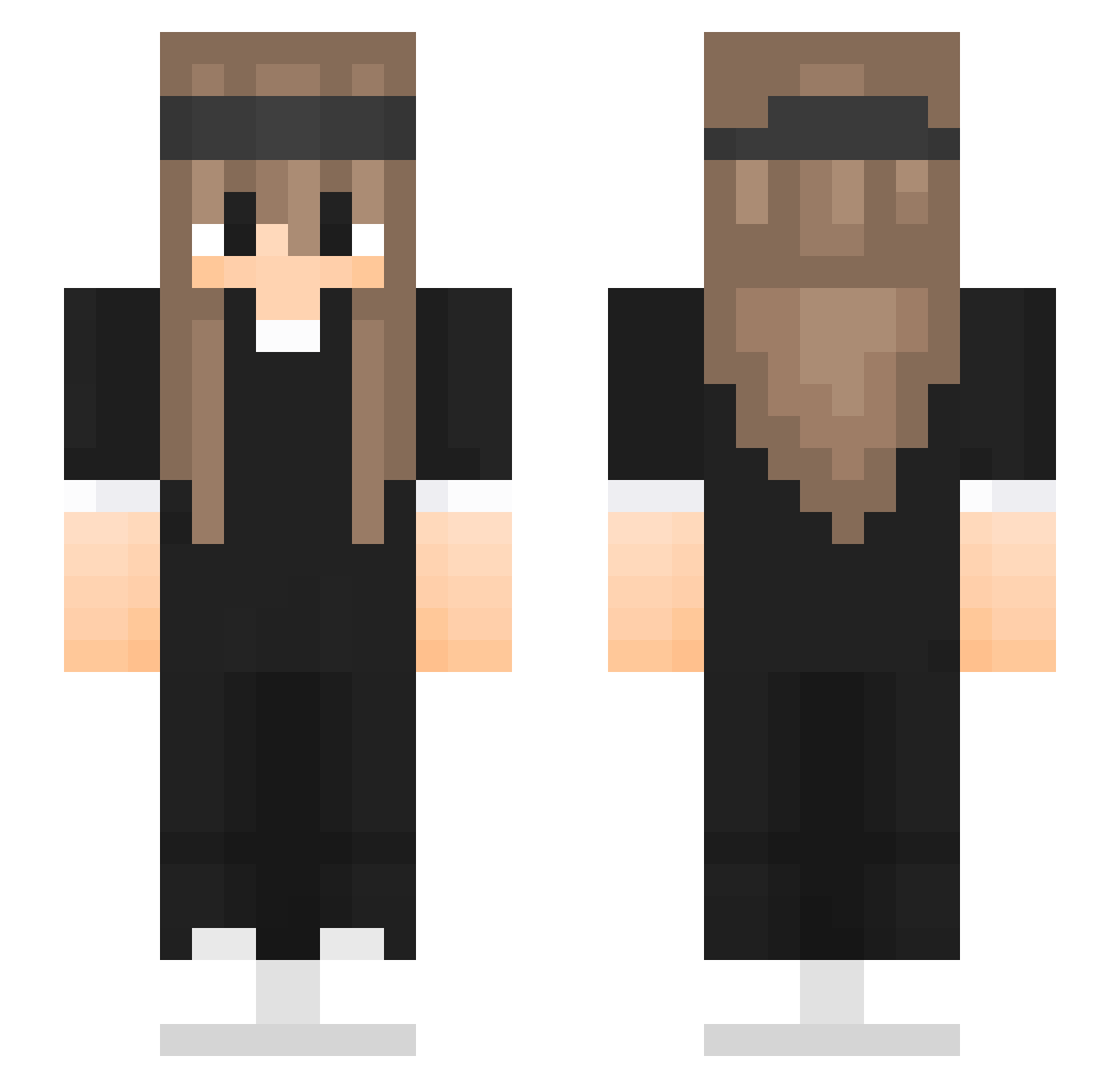 svnk_ Minecraft skin, front and back view