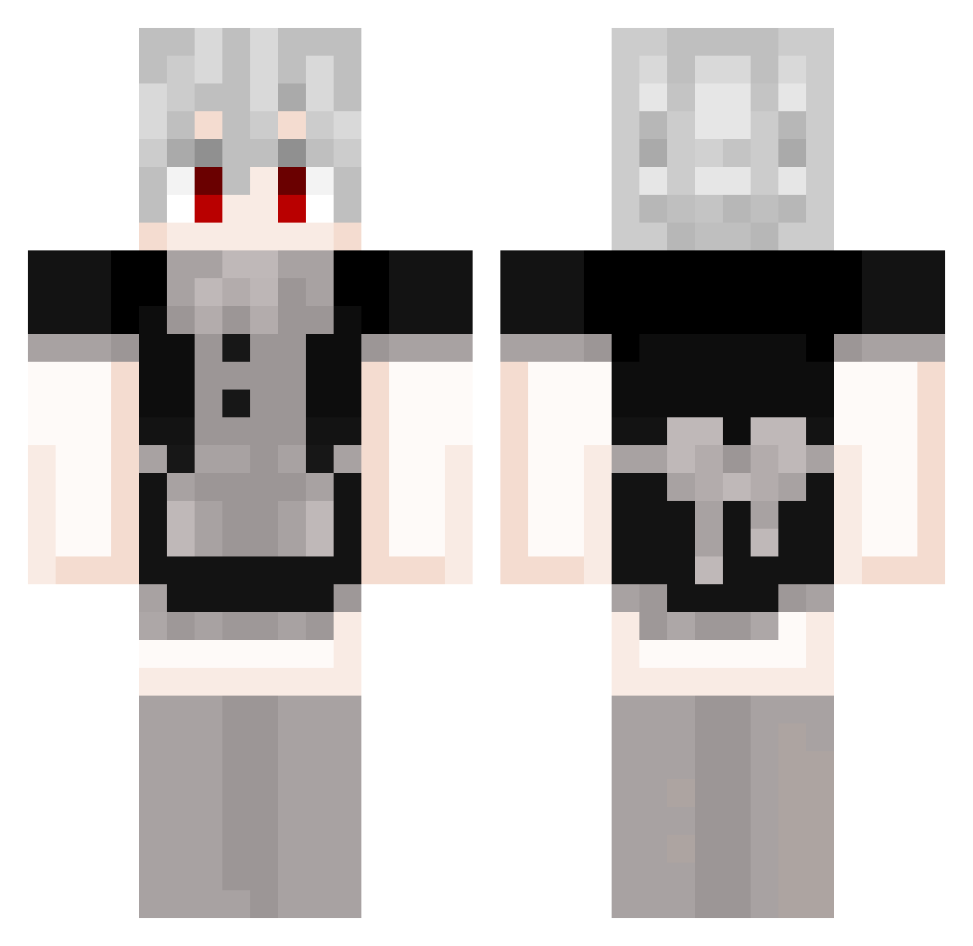 YoinkShploink Minecraft skin, front and back view