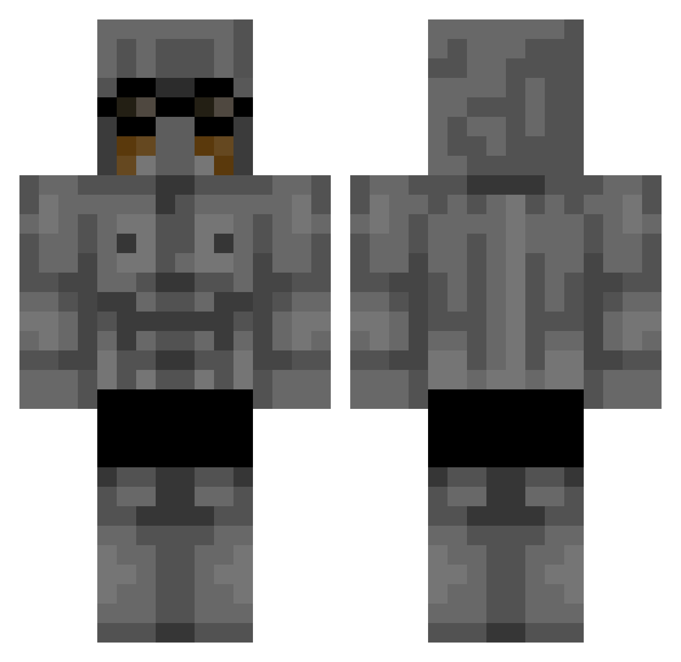 7mxlik32 Minecraft skin, front and back view