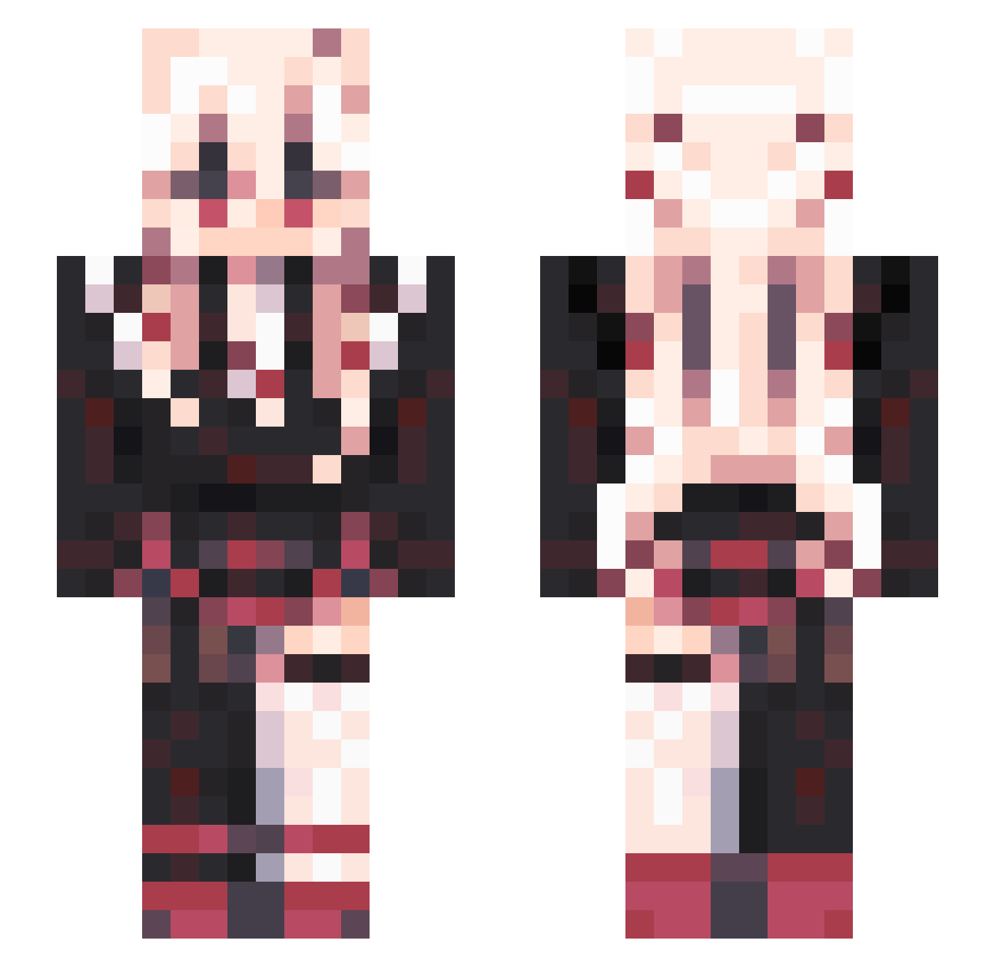 _Claudia03_ Minecraft skin, front and back view