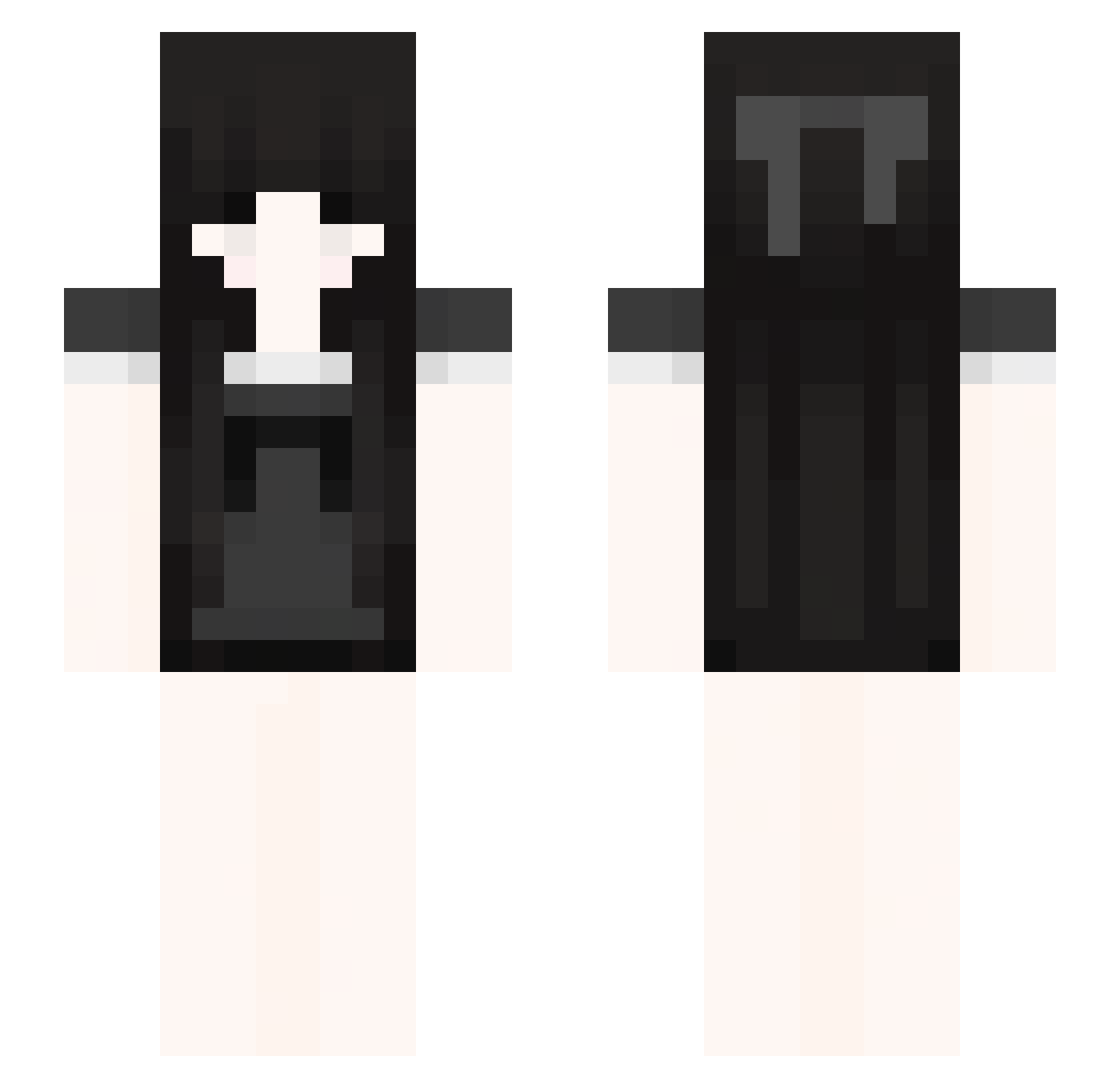 naivezee Minecraft skin, front and back view