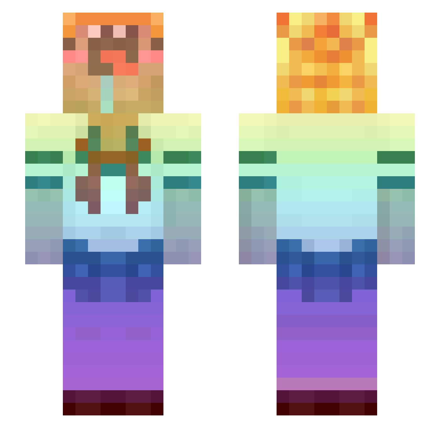 velvetea_66 Minecraft skin, front and back view