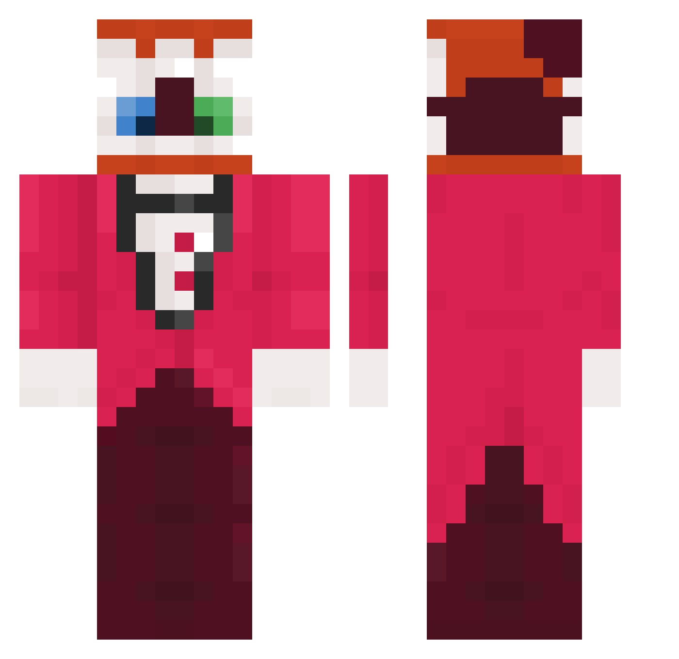 bapsathegoat418 Minecraft skin, front and back view