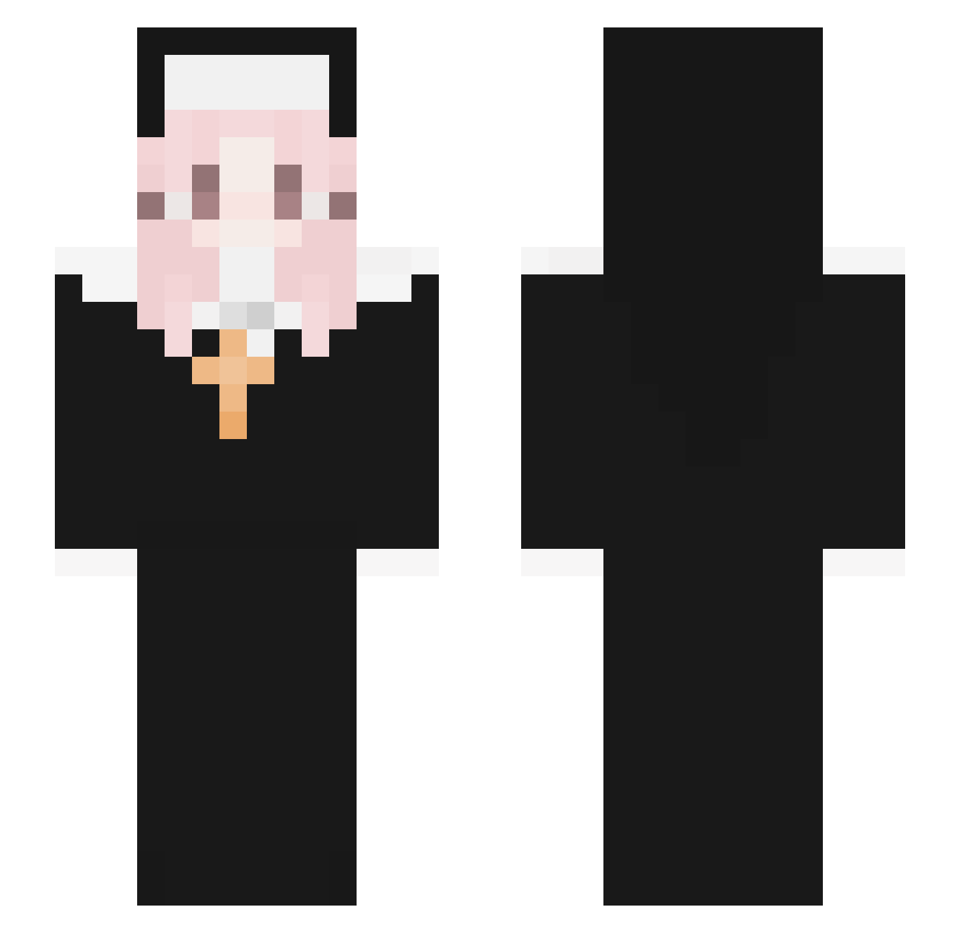 Vulpinae Minecraft skin, front and back view