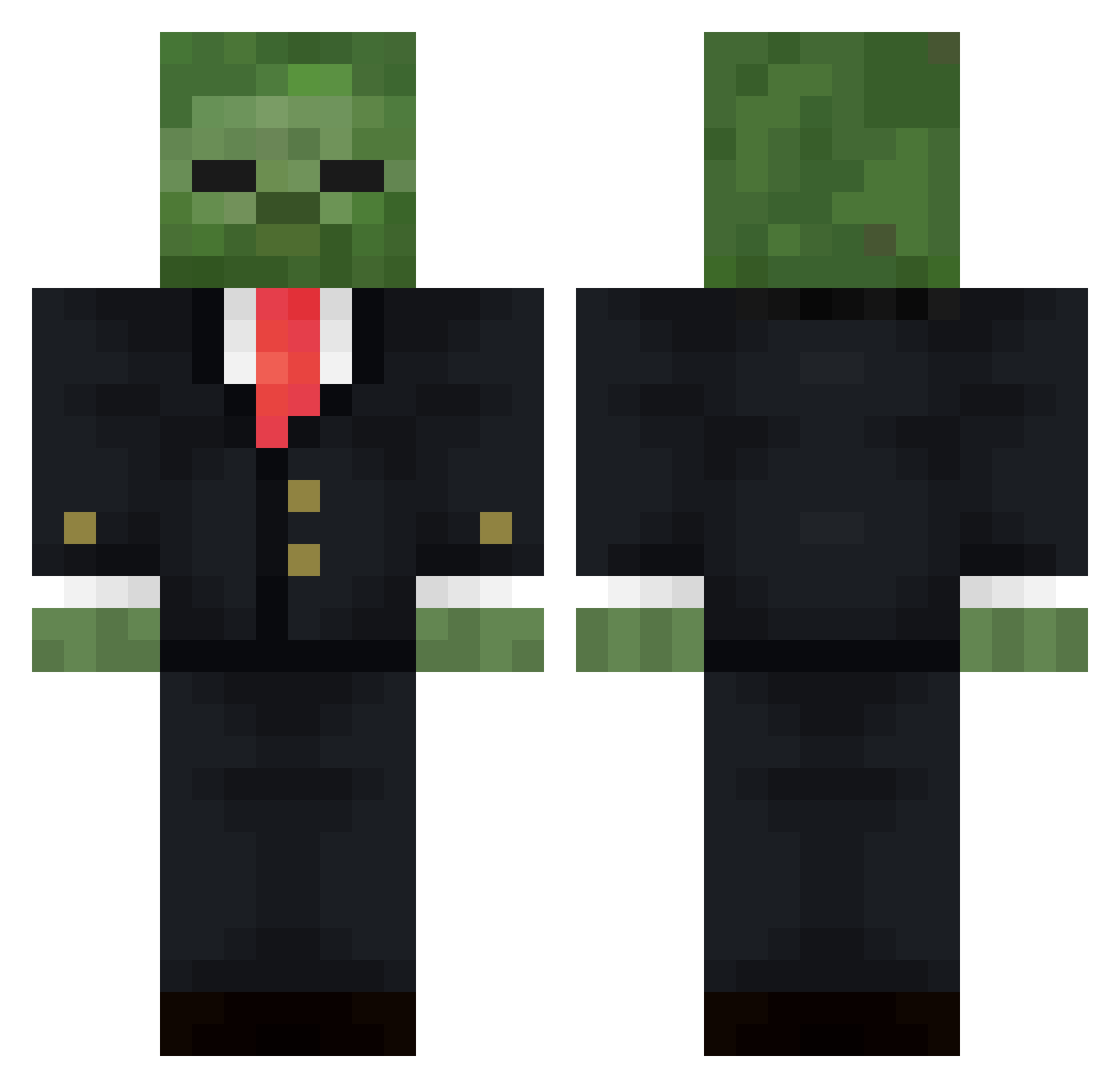 fishlord222 Minecraft skin, front and back view