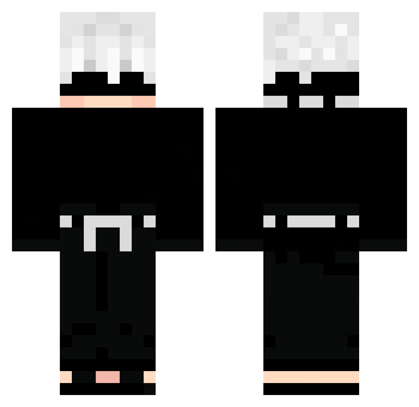 Vixeen_166 Minecraft skin, front and back view