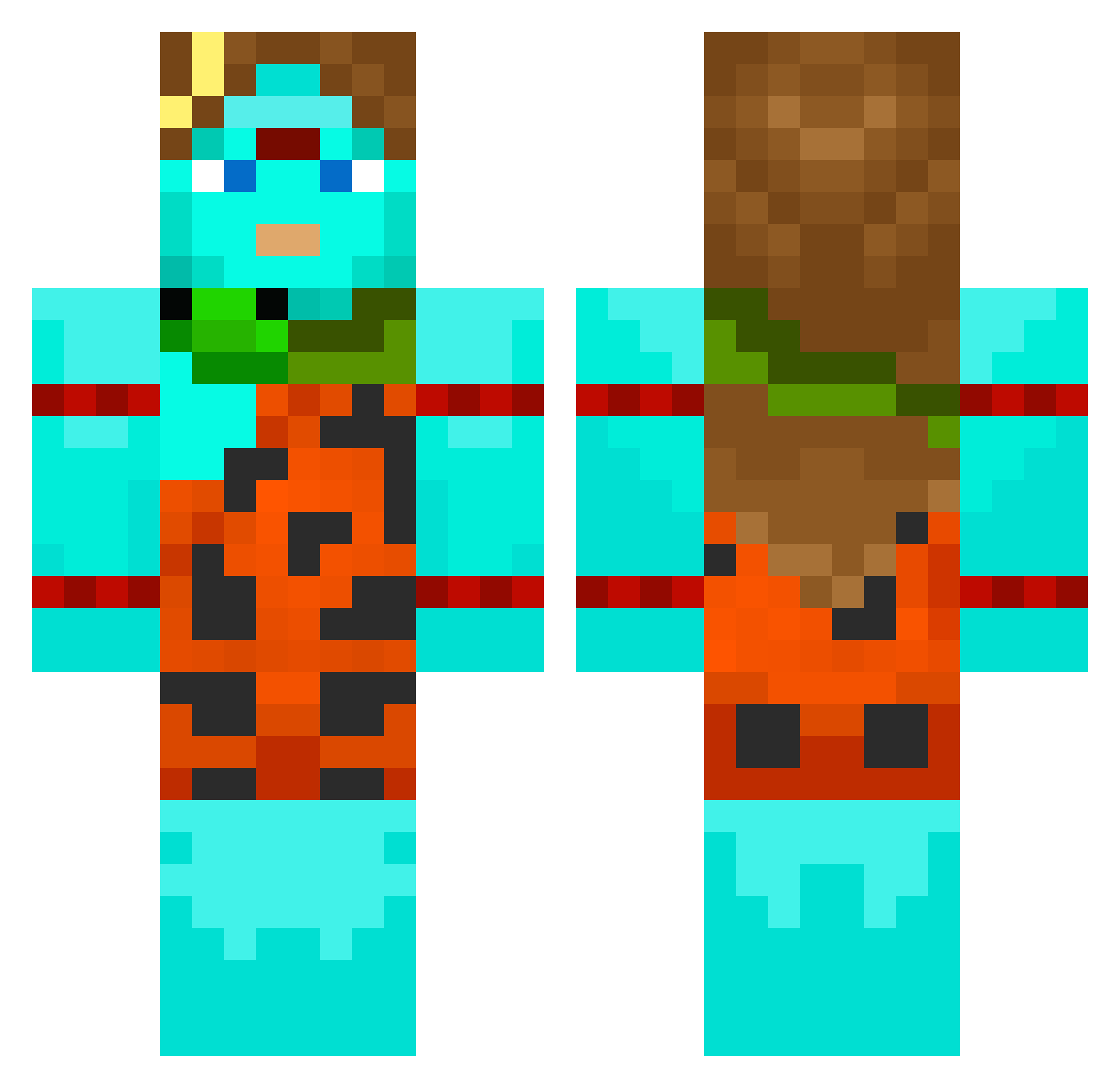 Hansheijnenberg Minecraft skin, front and back view