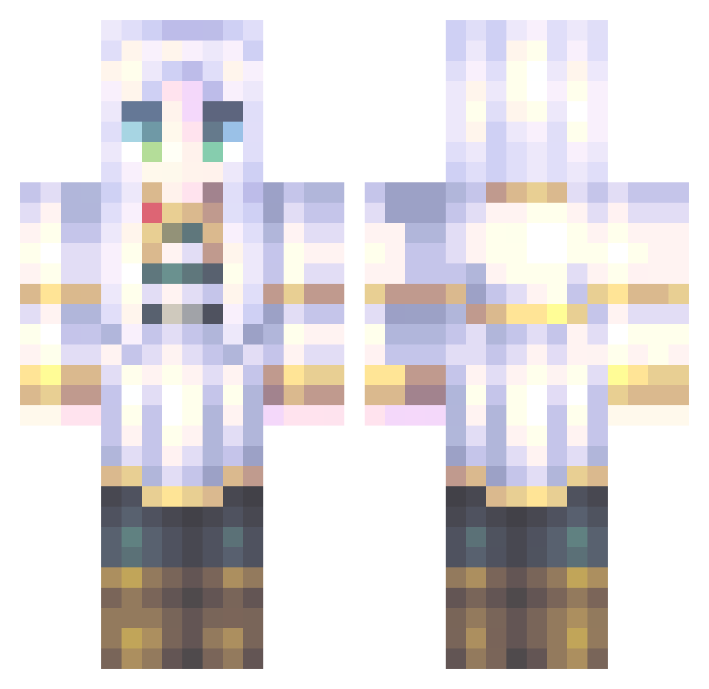 Surat4n Minecraft skin, front and back view