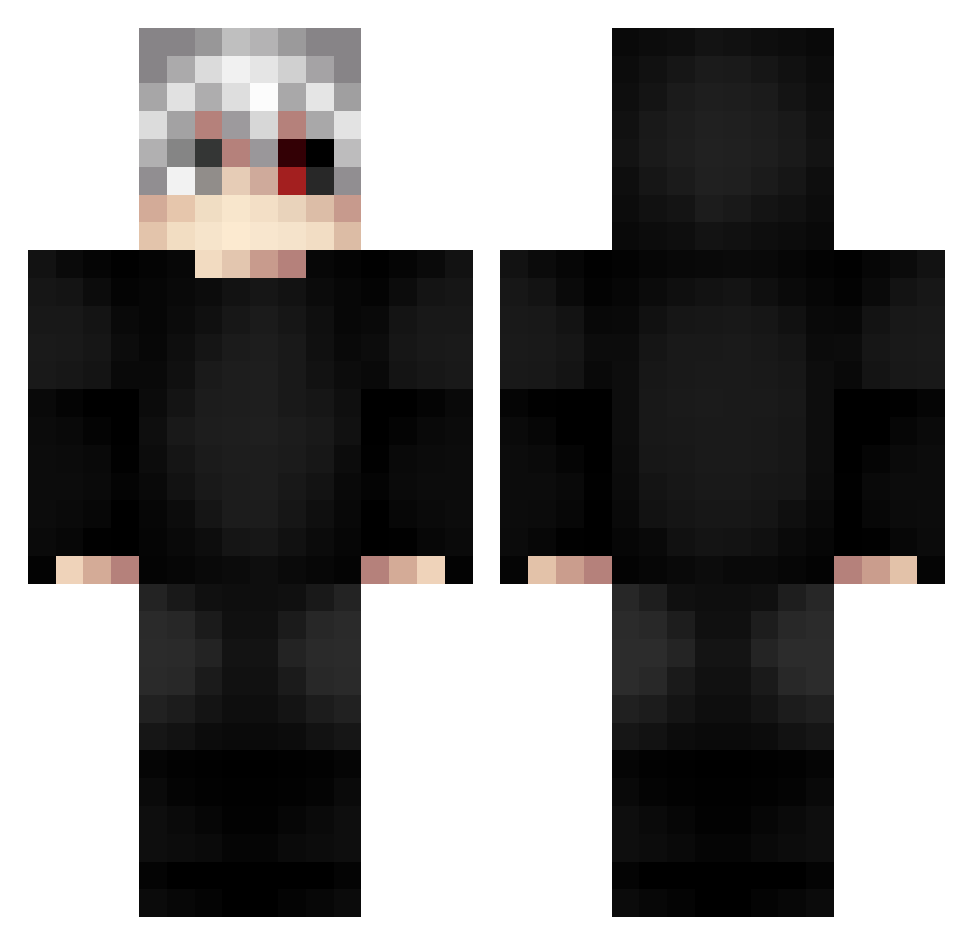 xiaoting Minecraft skin, front and back view