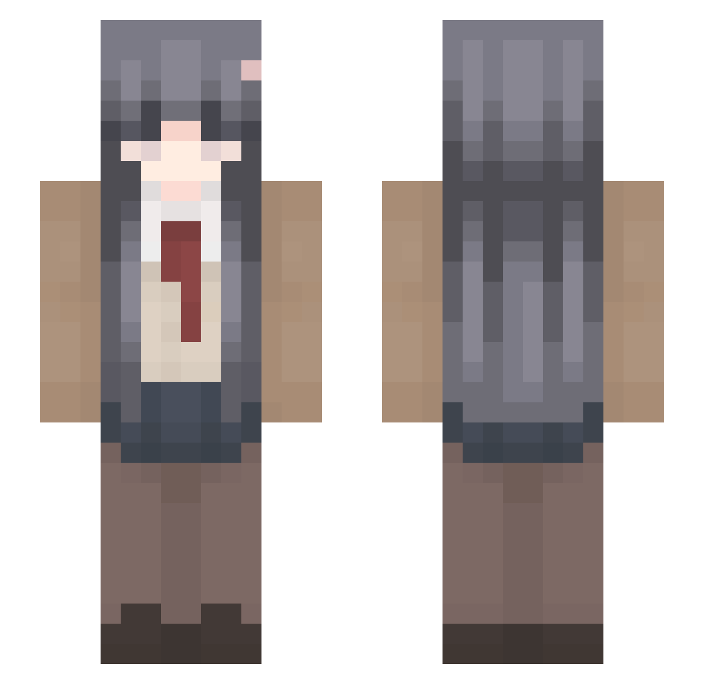 ponylegrand Minecraft skin, front and back view
