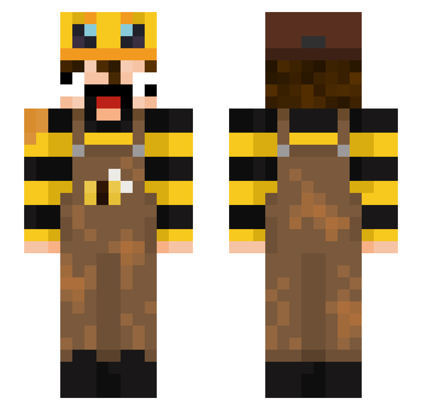 KDR_8 Minecraft skin, front and back view