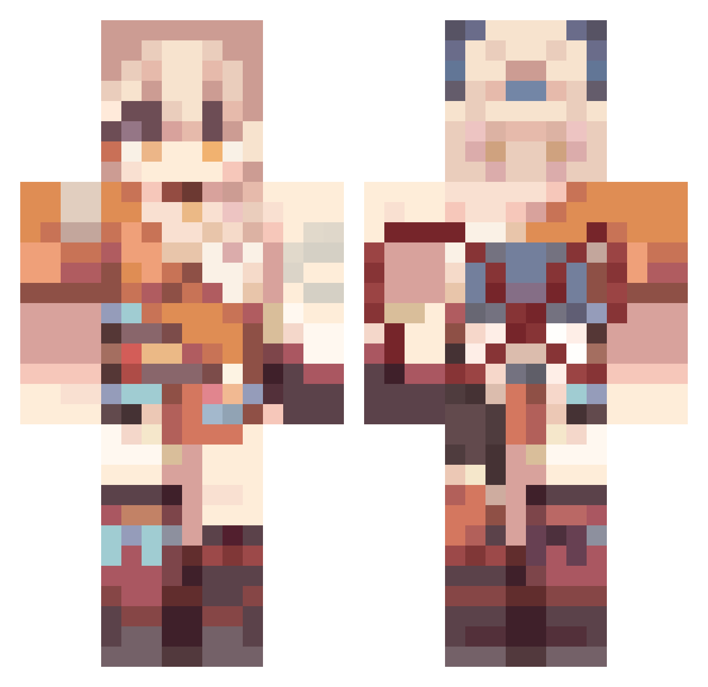 1minsuga1 Minecraft skin, front and back view